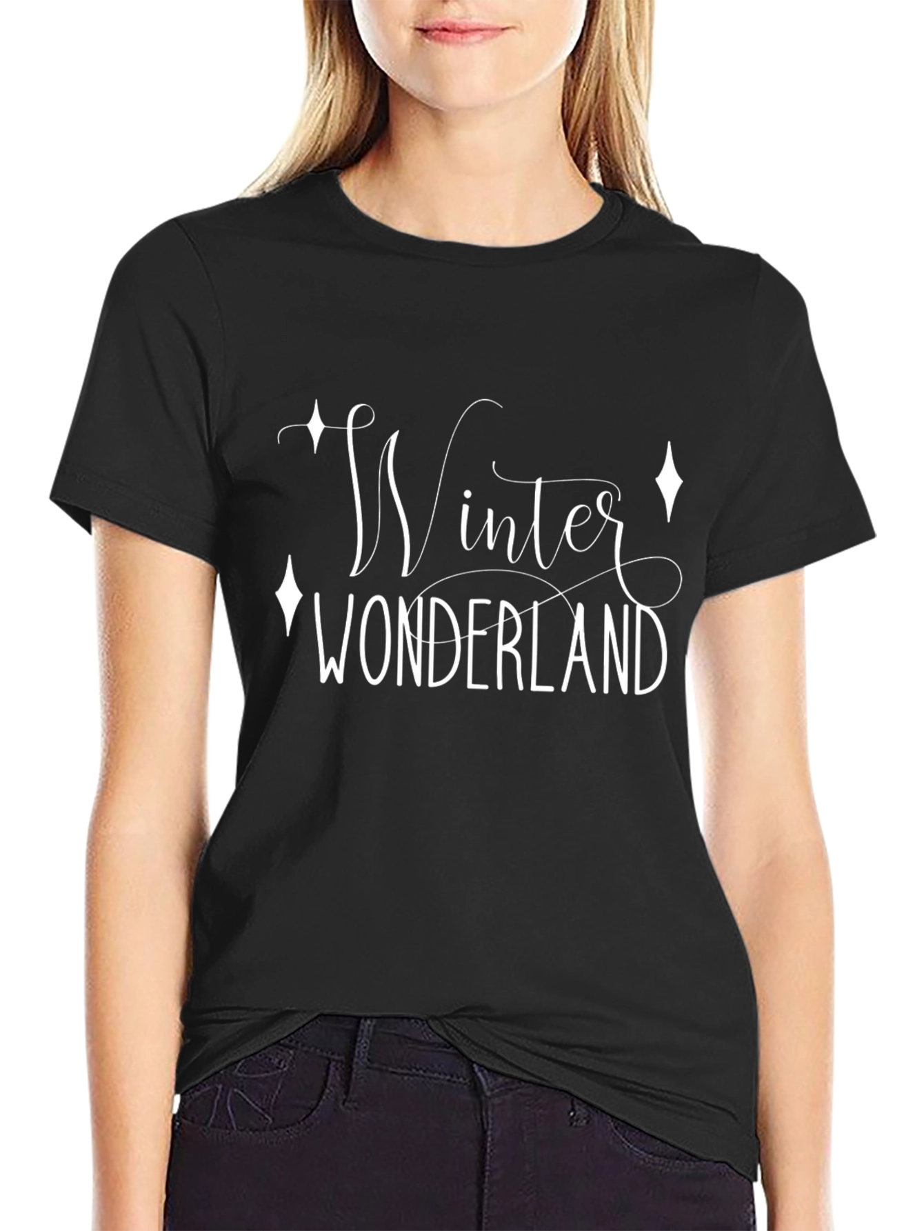 Winter Wonderland Black Graphic Tee