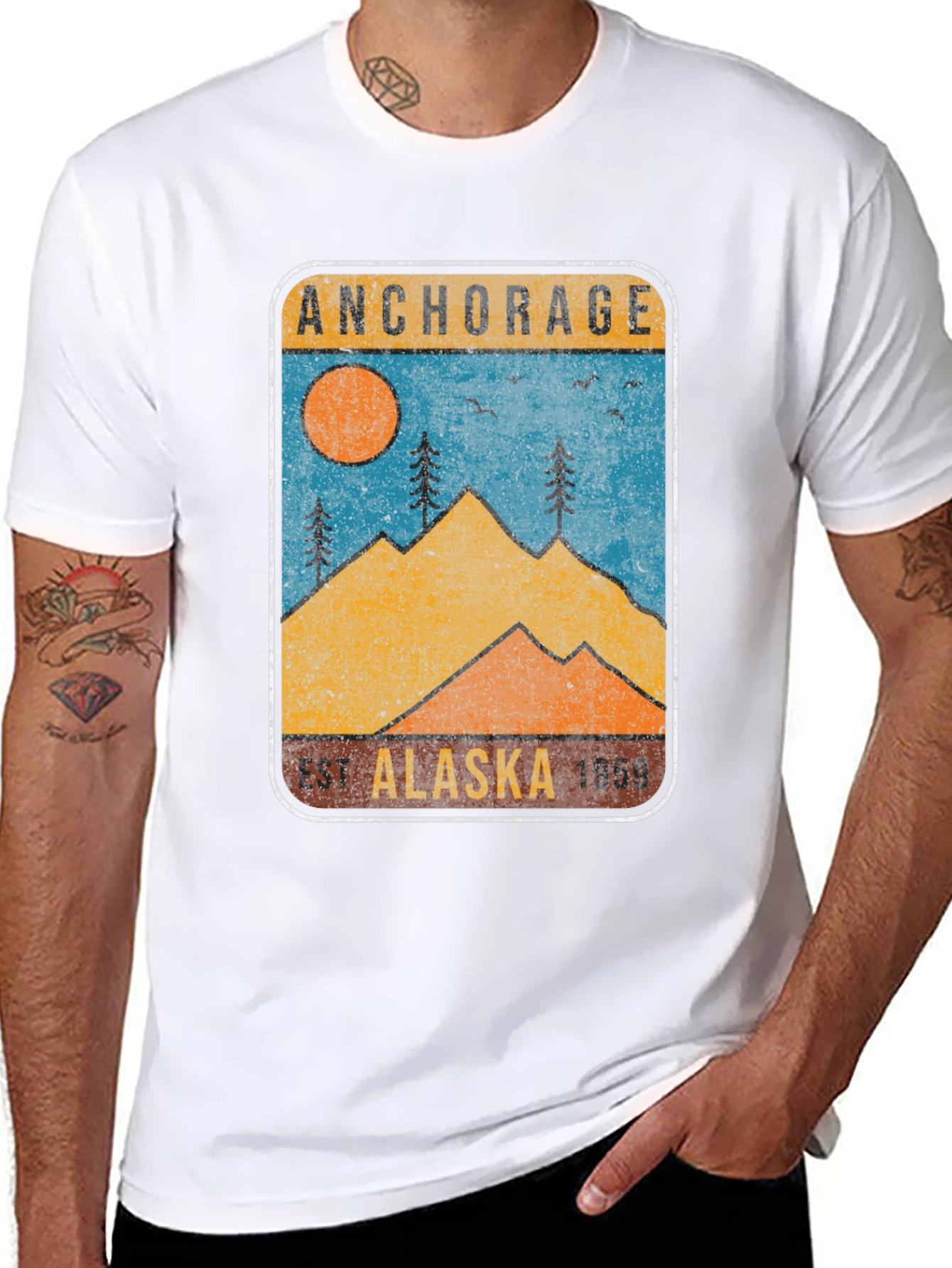 Anchorage Alaska Graphic T-Shirt - Retro Style