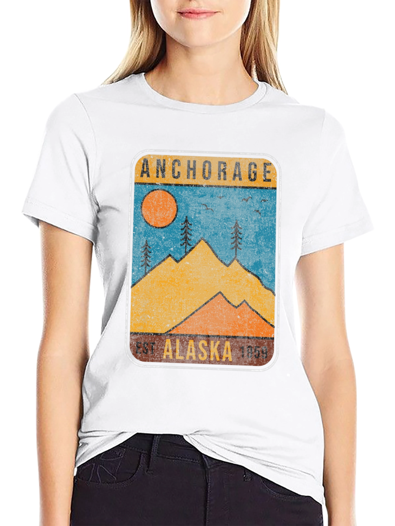 Anchorage Alaska Graphic T-Shirt - Retro Style