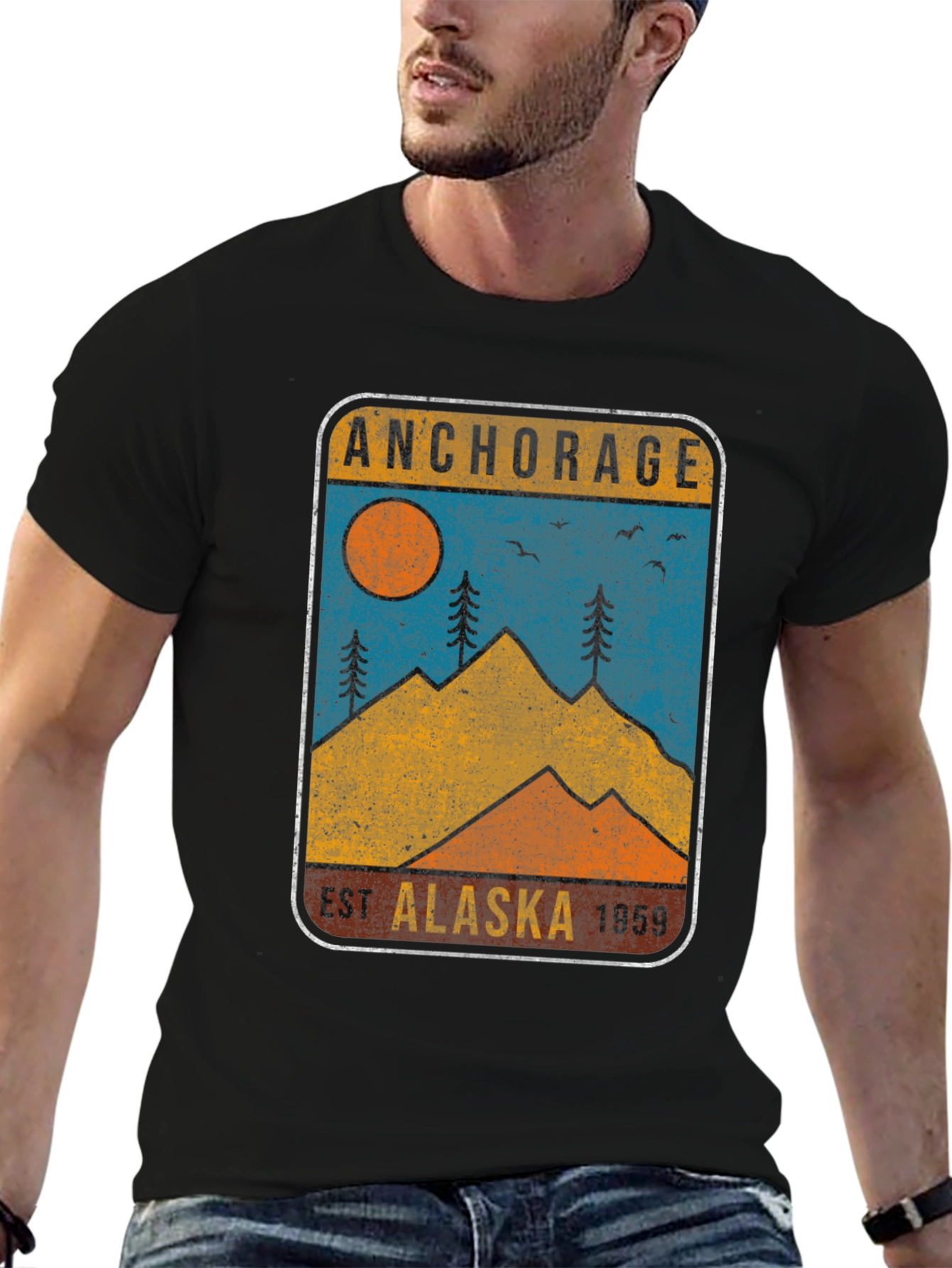 Anchorage Alaska Graphic T-Shirt - Retro Style