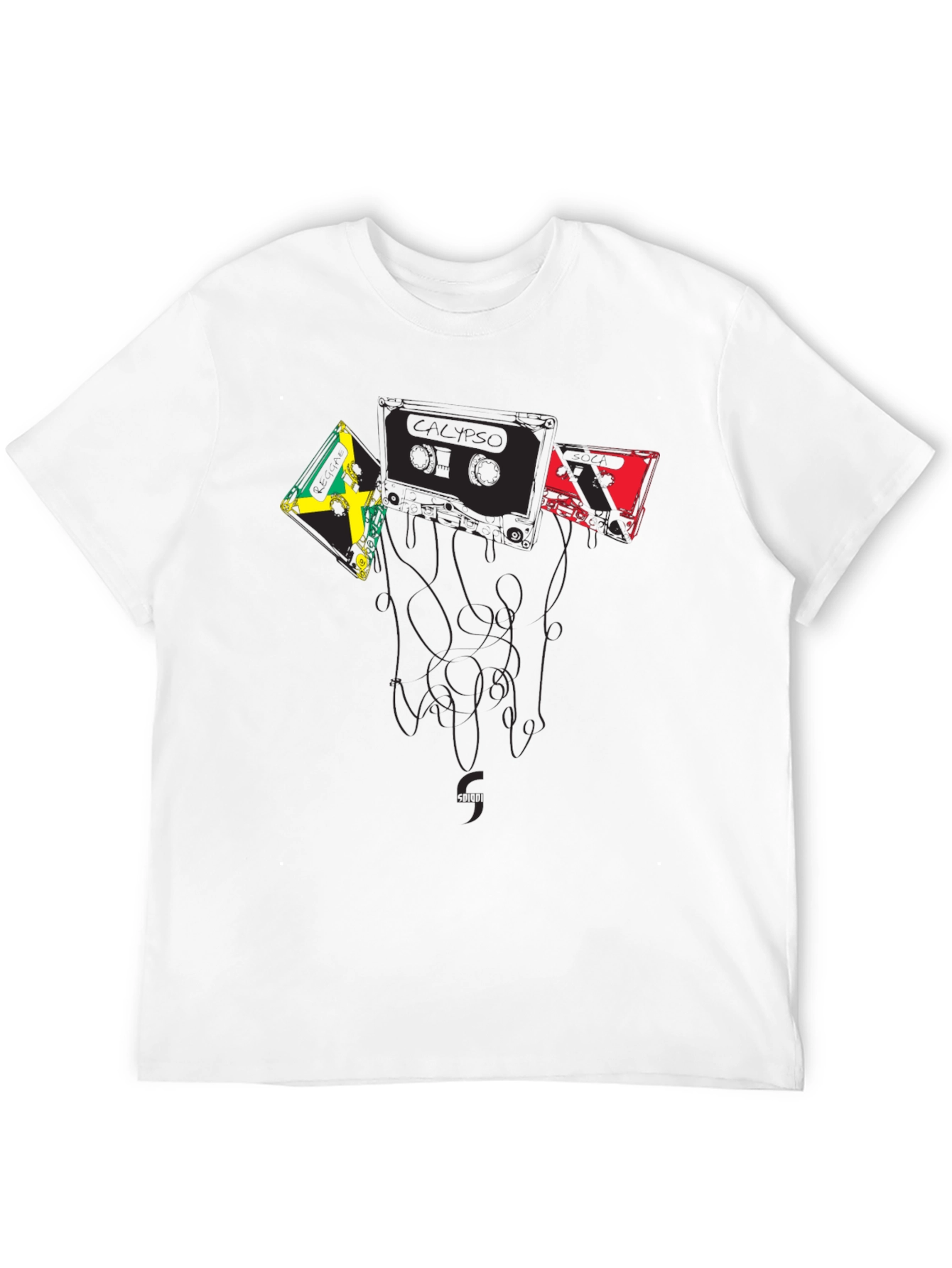 Reggae Music Cassette Tape Graphic Tee - Black