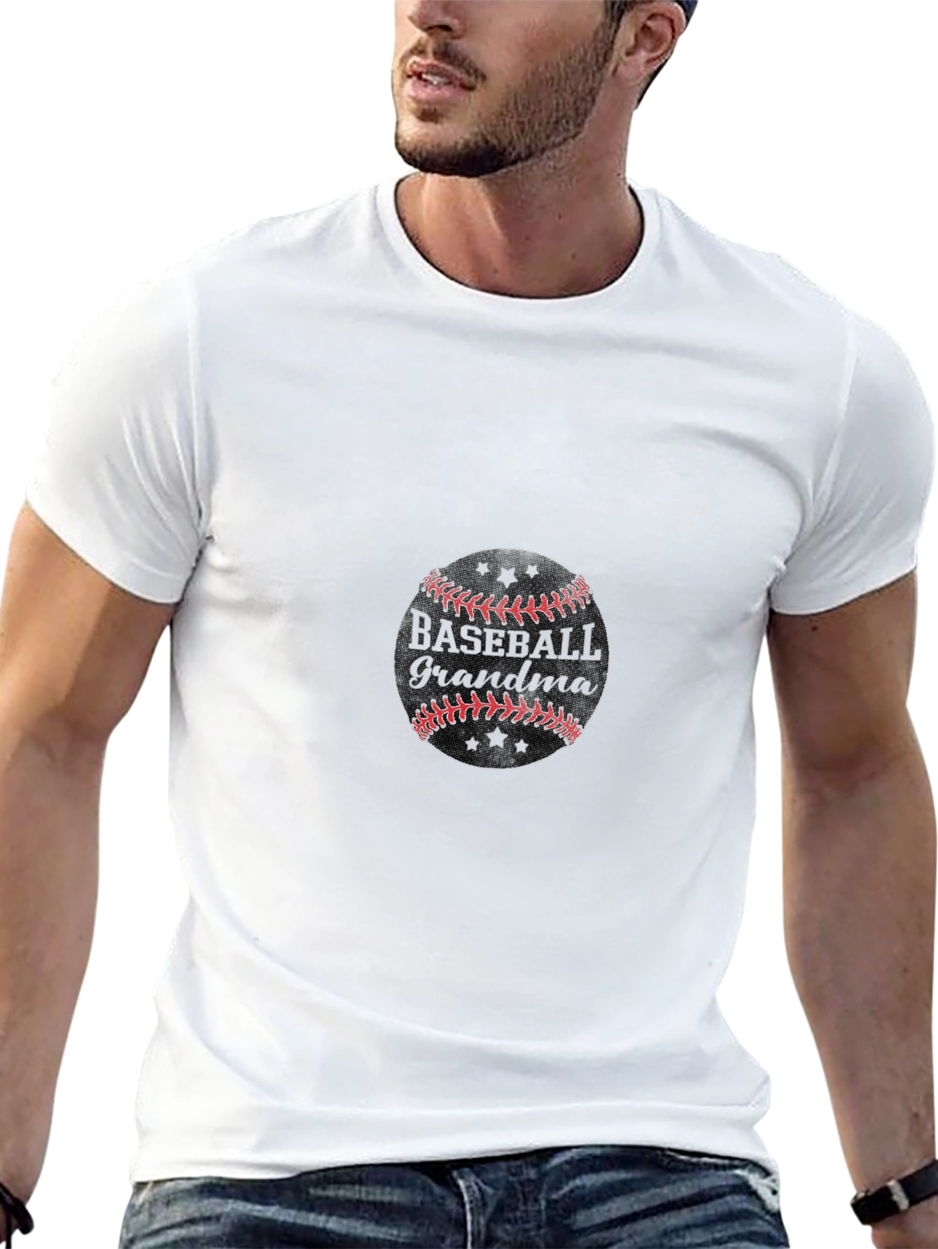Baseball Grandma Graphic Tee - Black