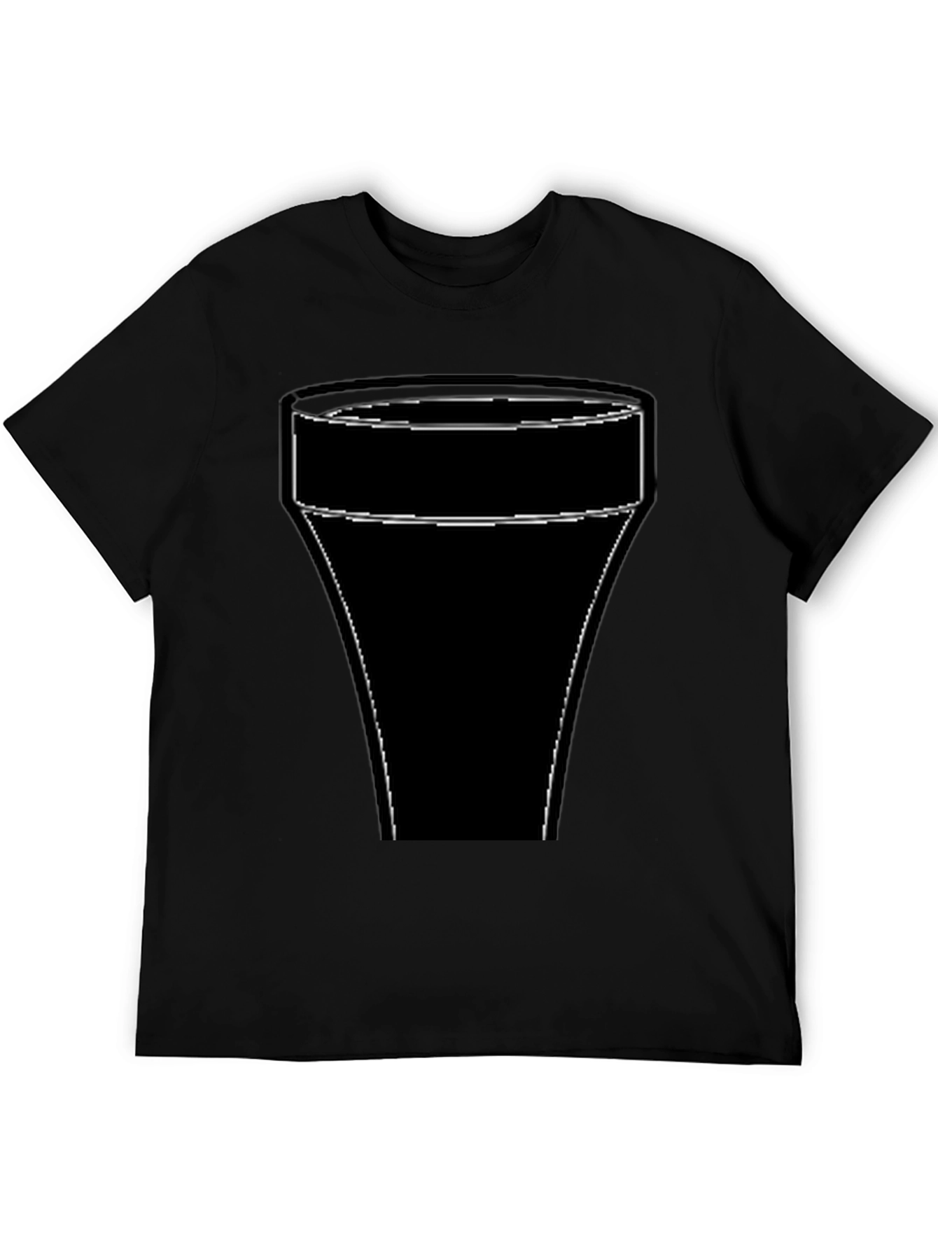 Abstract Glass Design Black T-Shirt