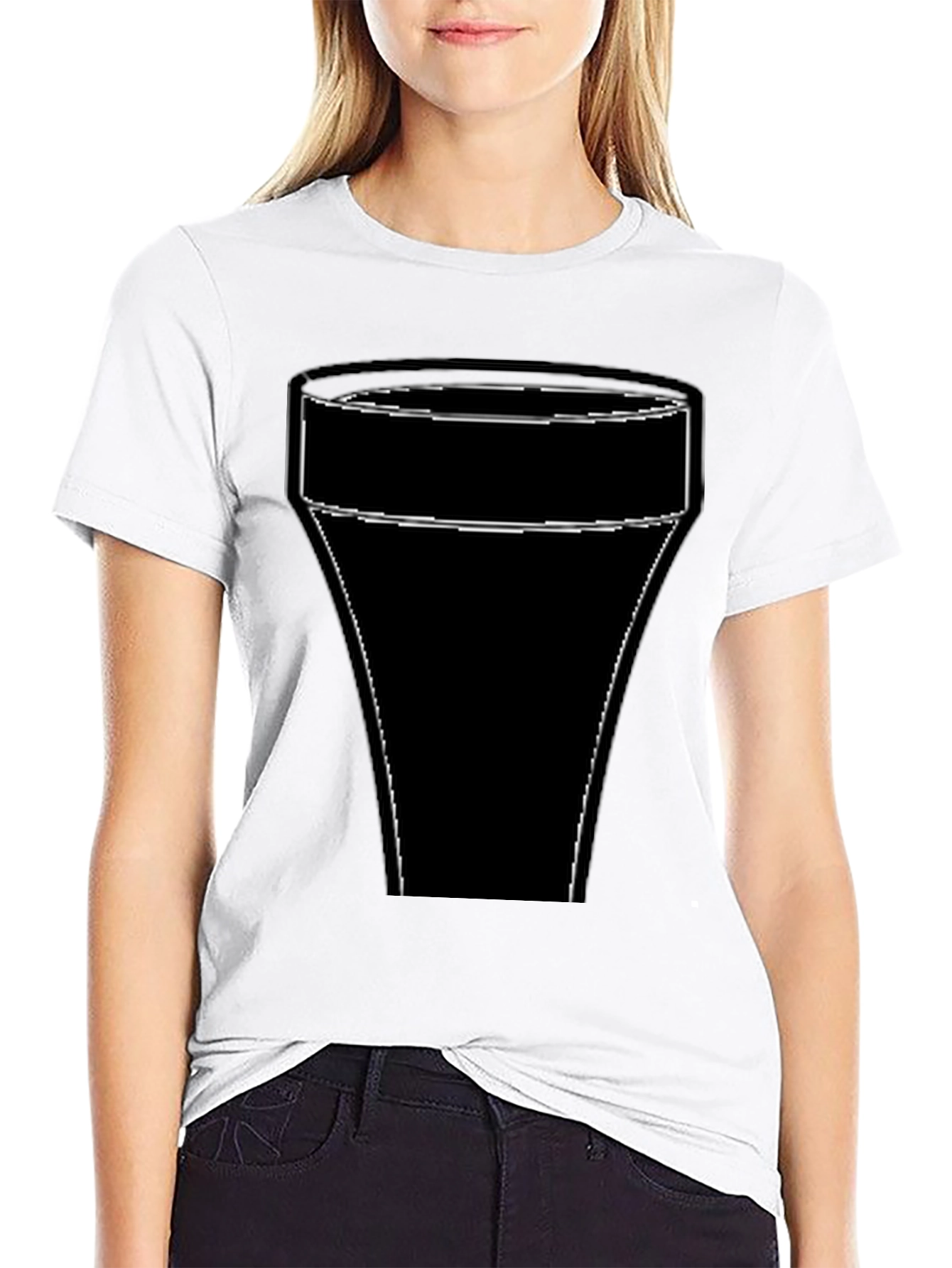 Abstract Glass Design Black T-Shirt