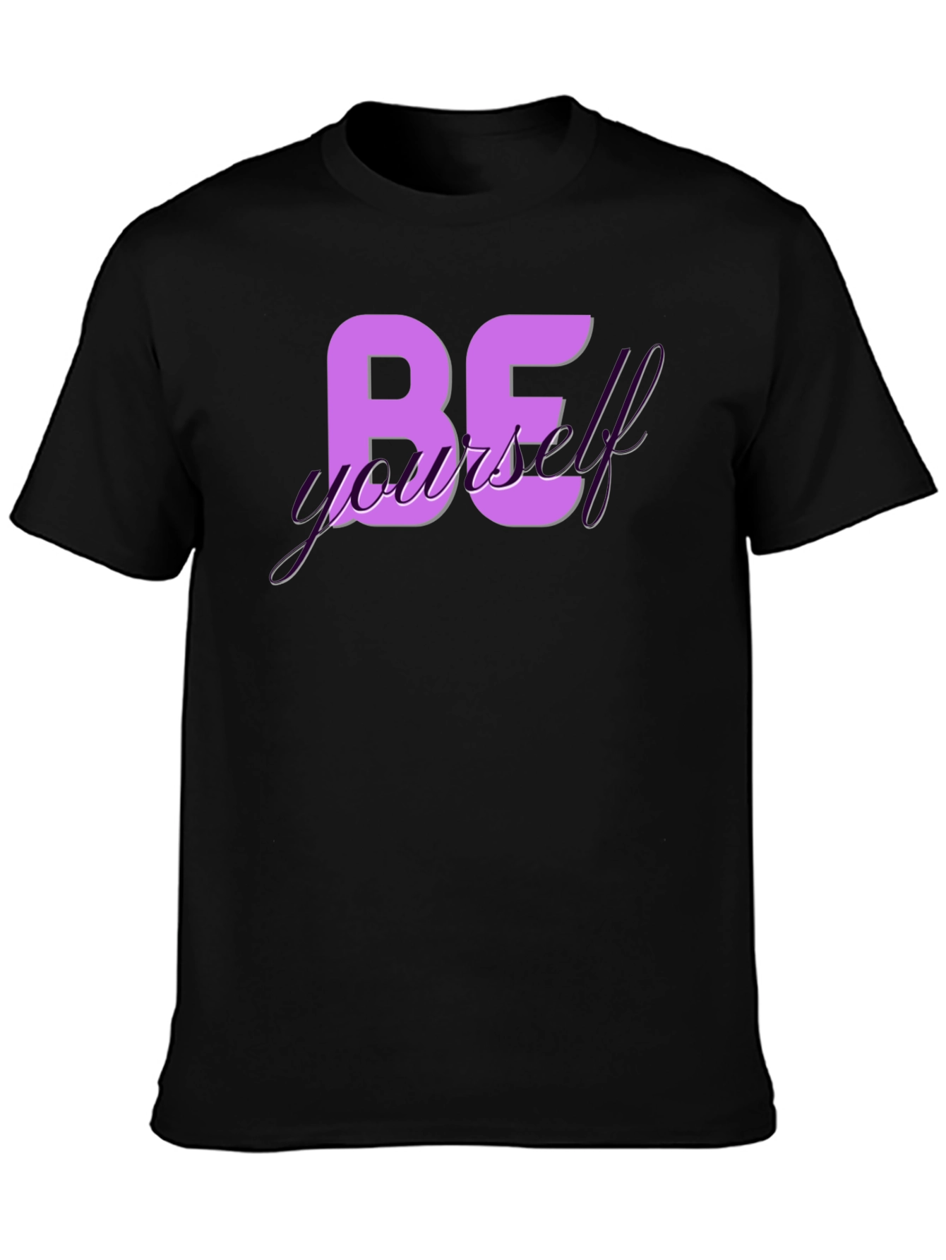 Be Yourself Graphic Tee - Trendy Black T-Shirt