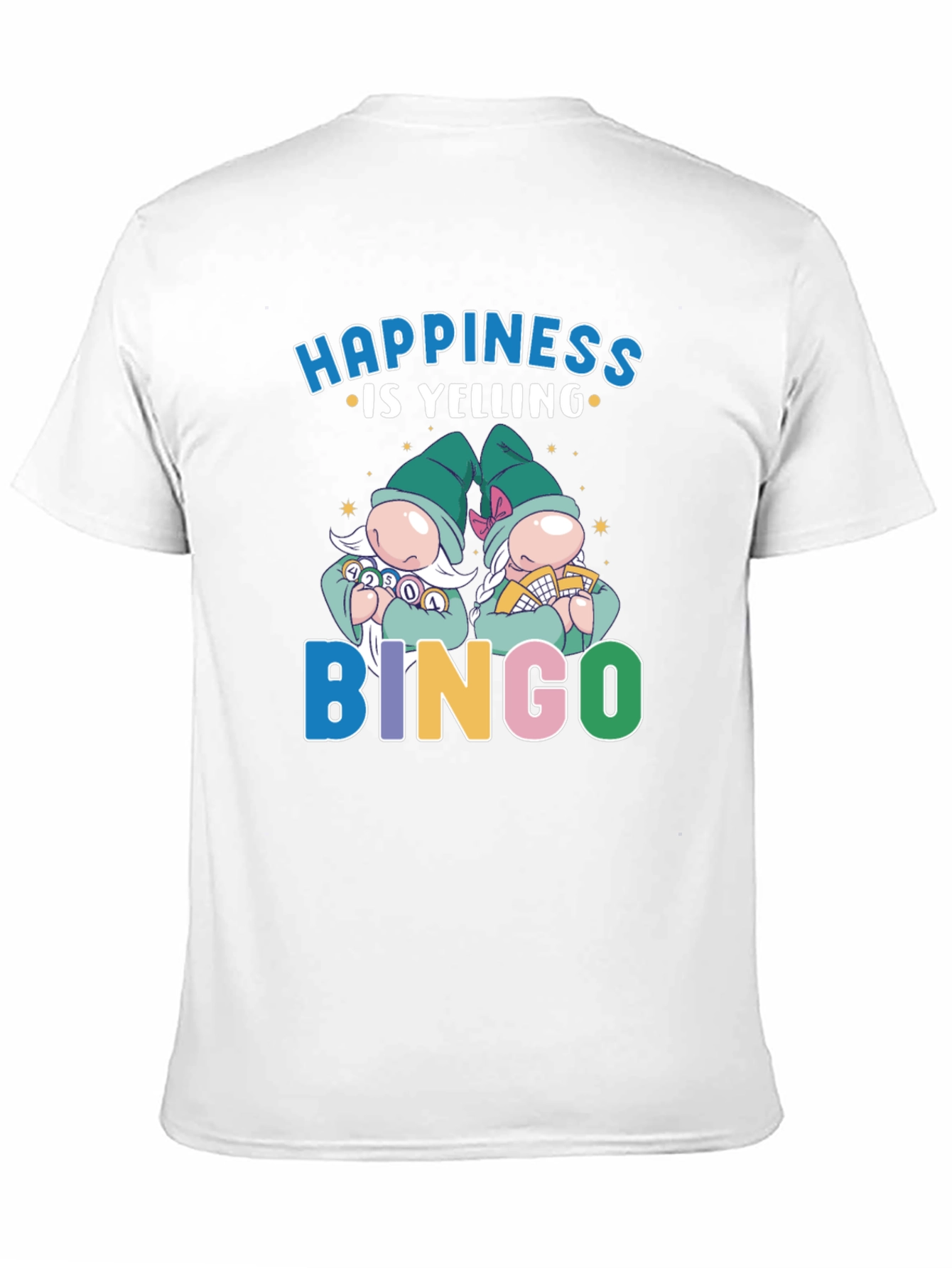 Happiness is Yelling Bingo Gnome Graphic Tee
