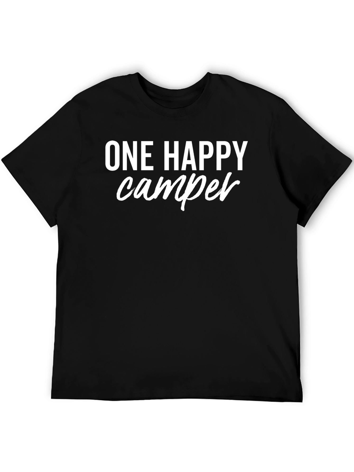 One Happy Camper Graphic Tee - Black