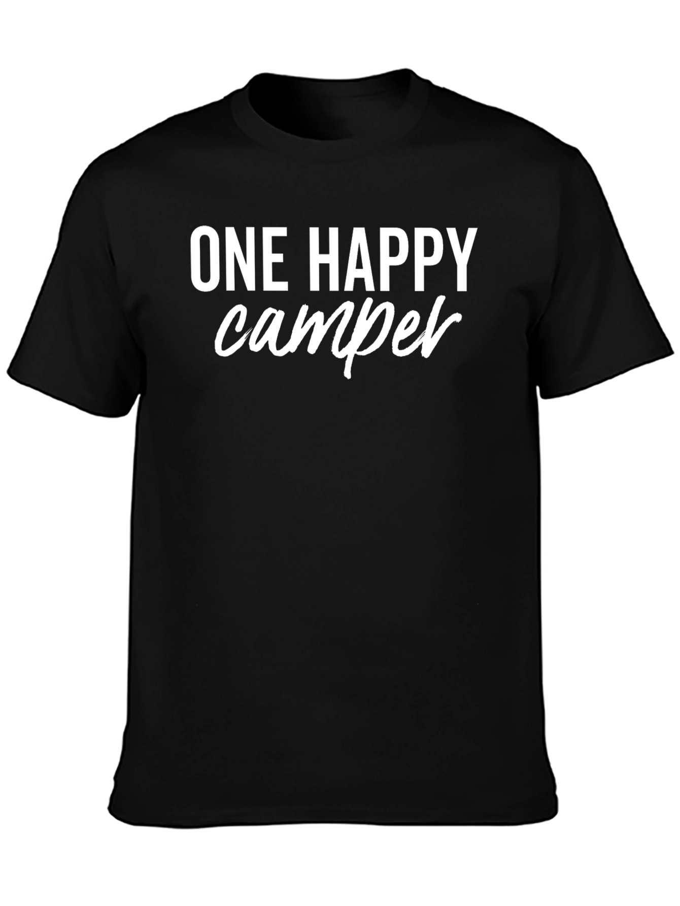 One Happy Camper Graphic Tee - Black