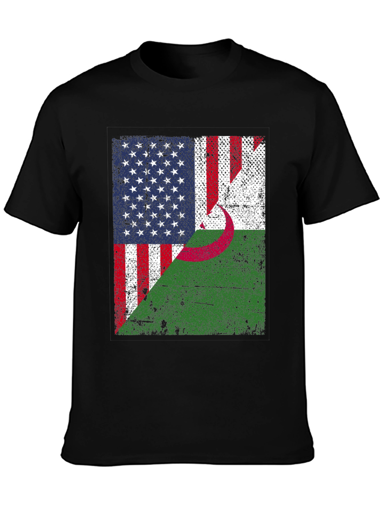 USA Algeria Flag T-Shirt Patriotic Pride
