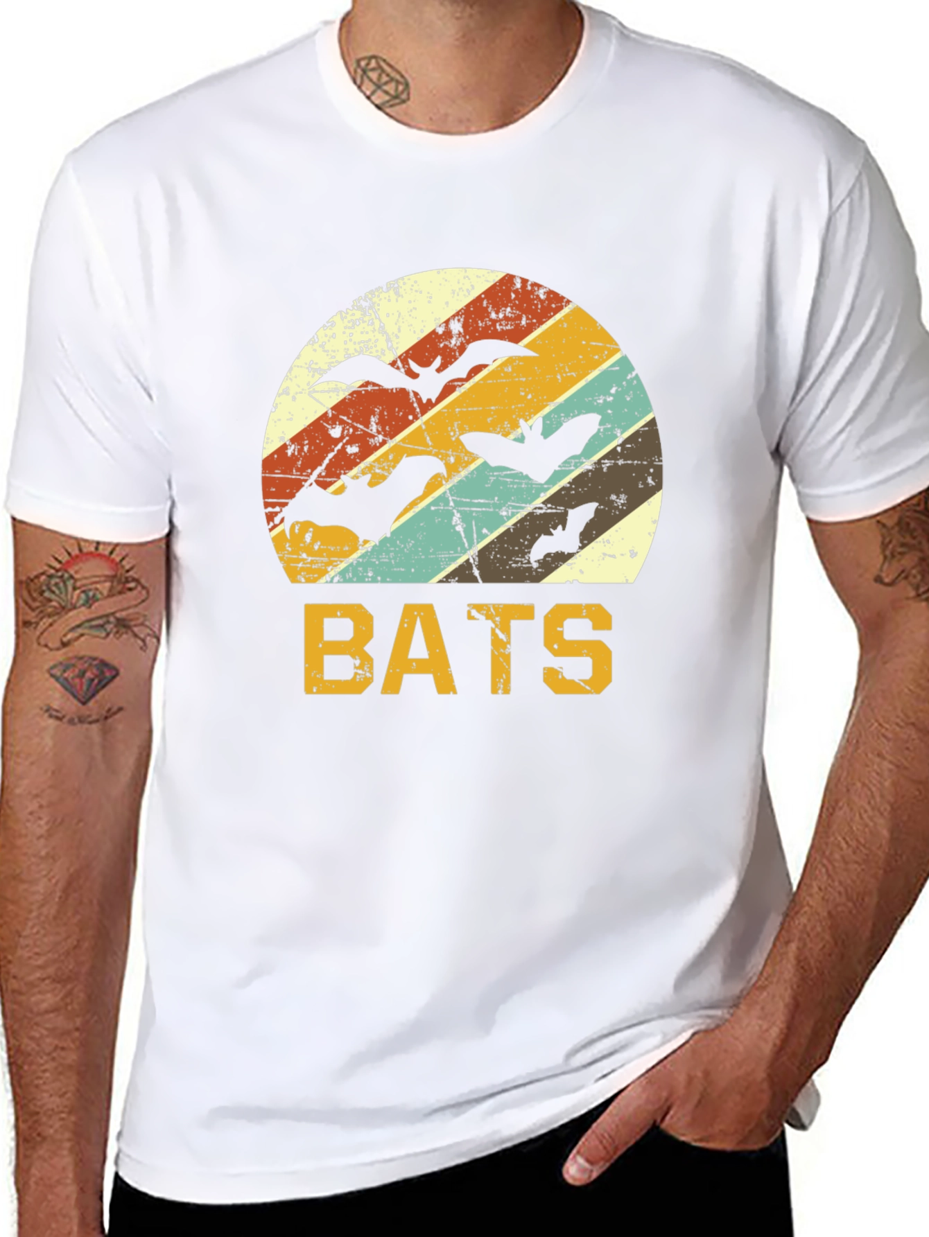 Retro Bats T-Shirt | Halloween Apparel