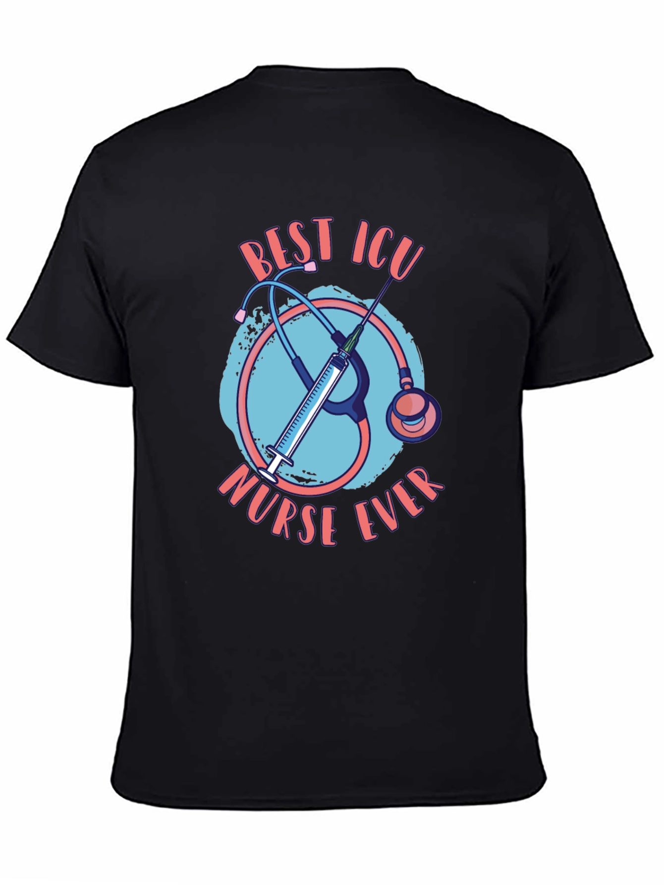 Best ICU Nurse Ever Black T-Shirt