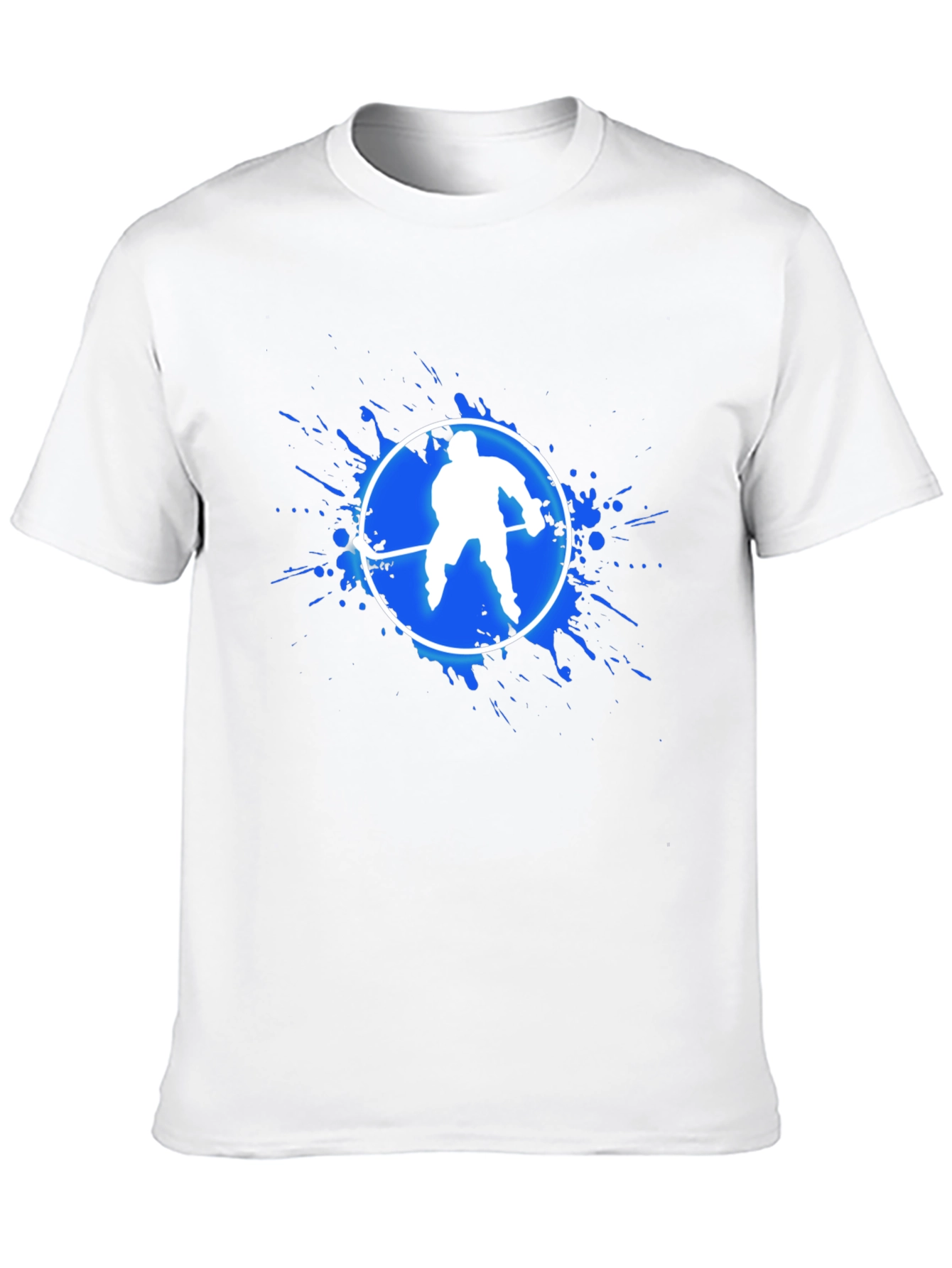 Hockey Player Graphic T-Shirt - Black
