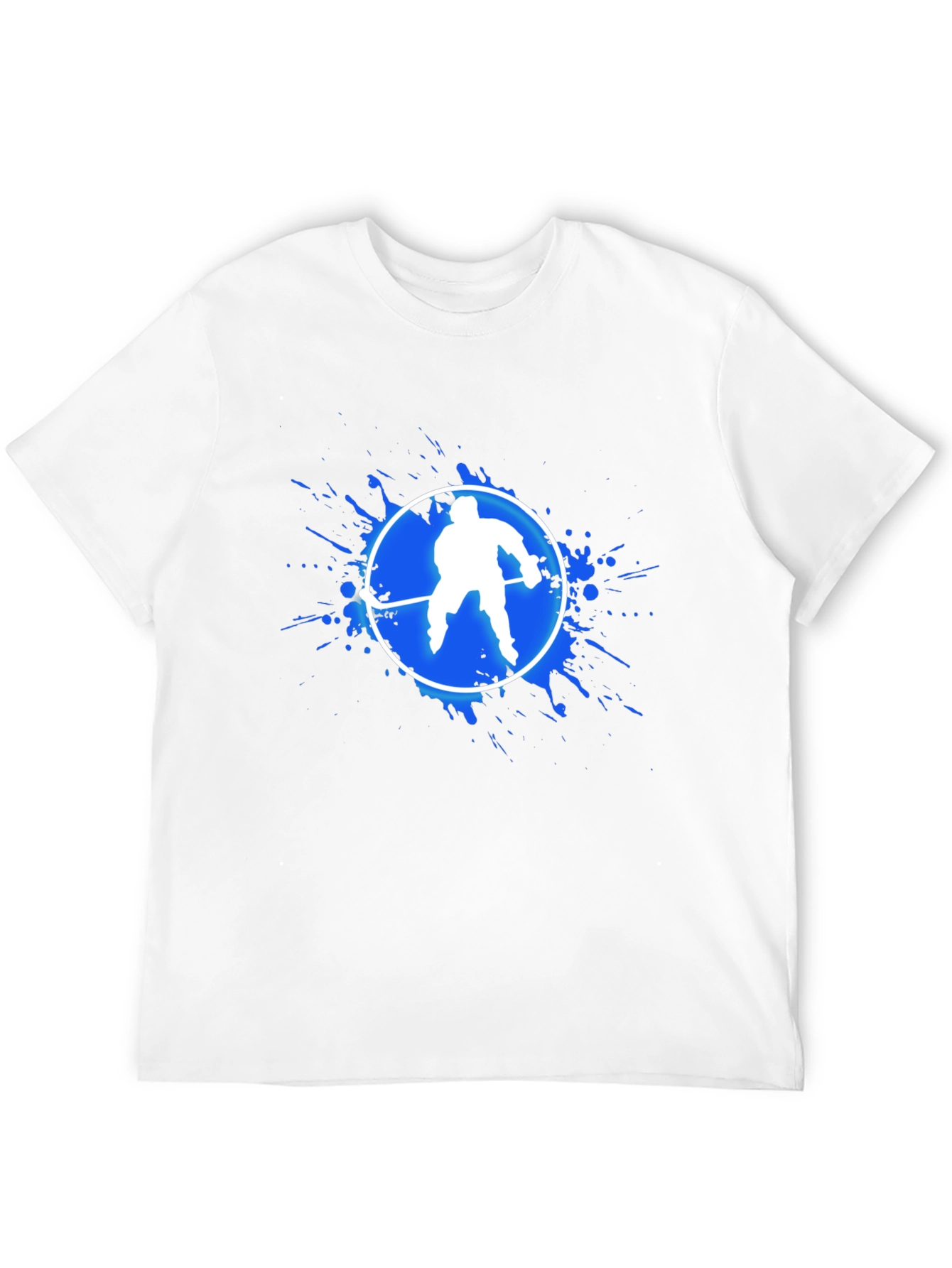 Hockey Player Graphic T-Shirt - Black