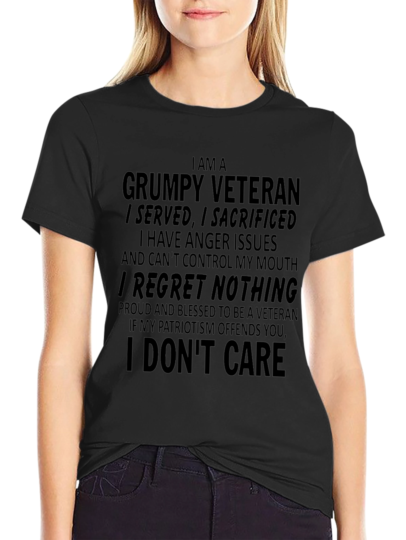 Grumpy Veteran T-Shirt: I Regret Nothing