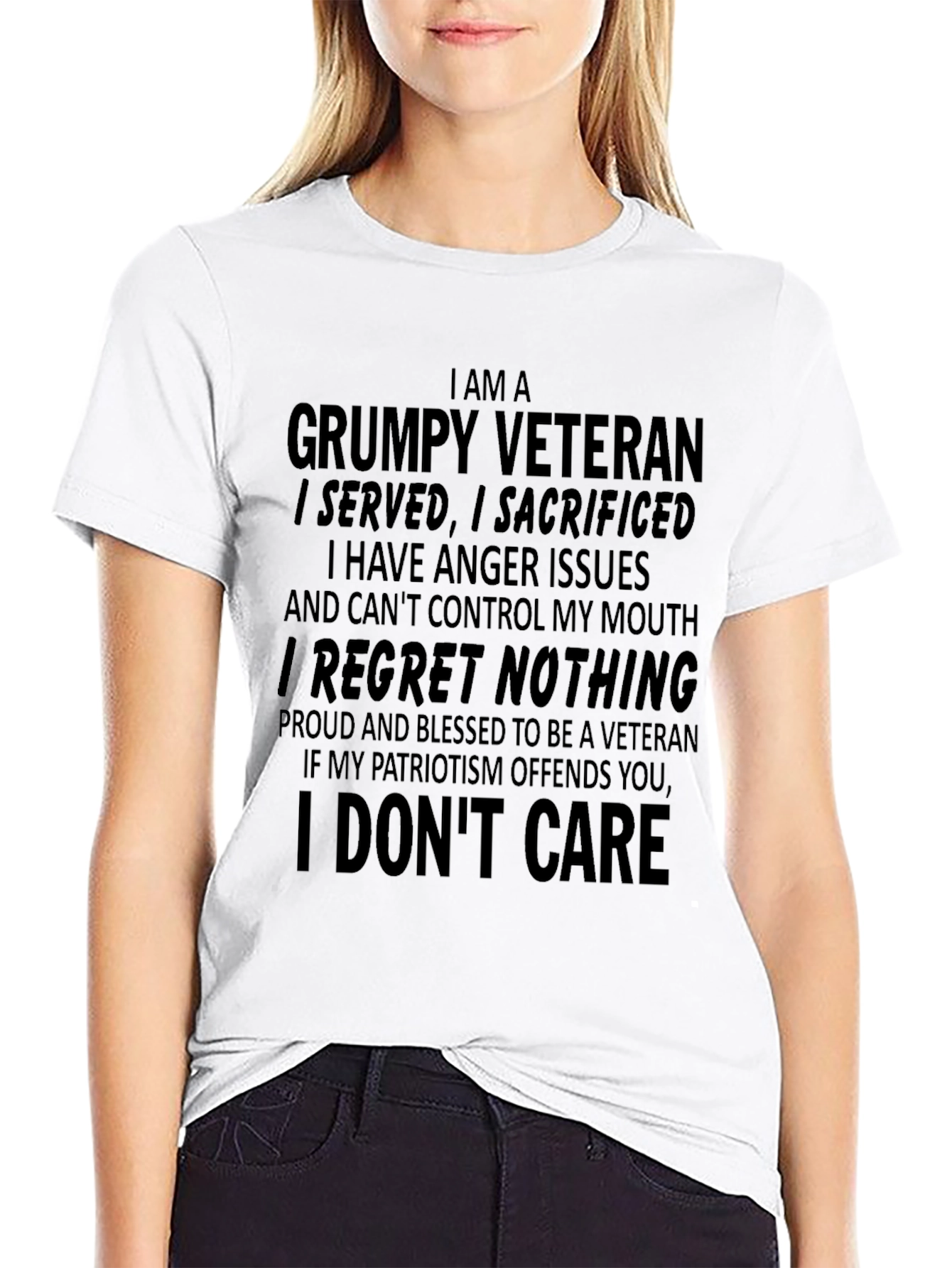 Grumpy Veteran T-Shirt: I Regret Nothing