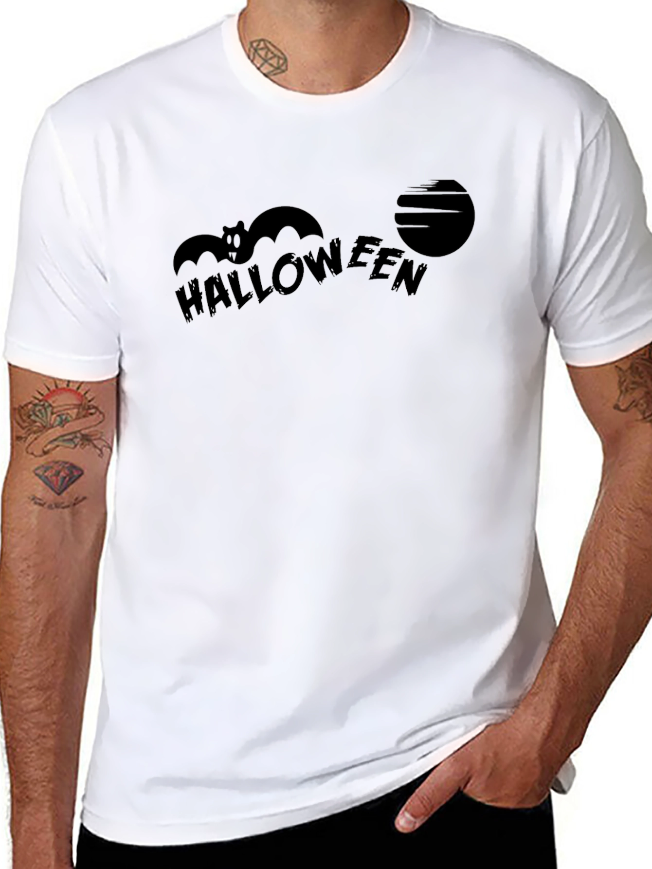 Halloween Bat Graphic T-Shirt