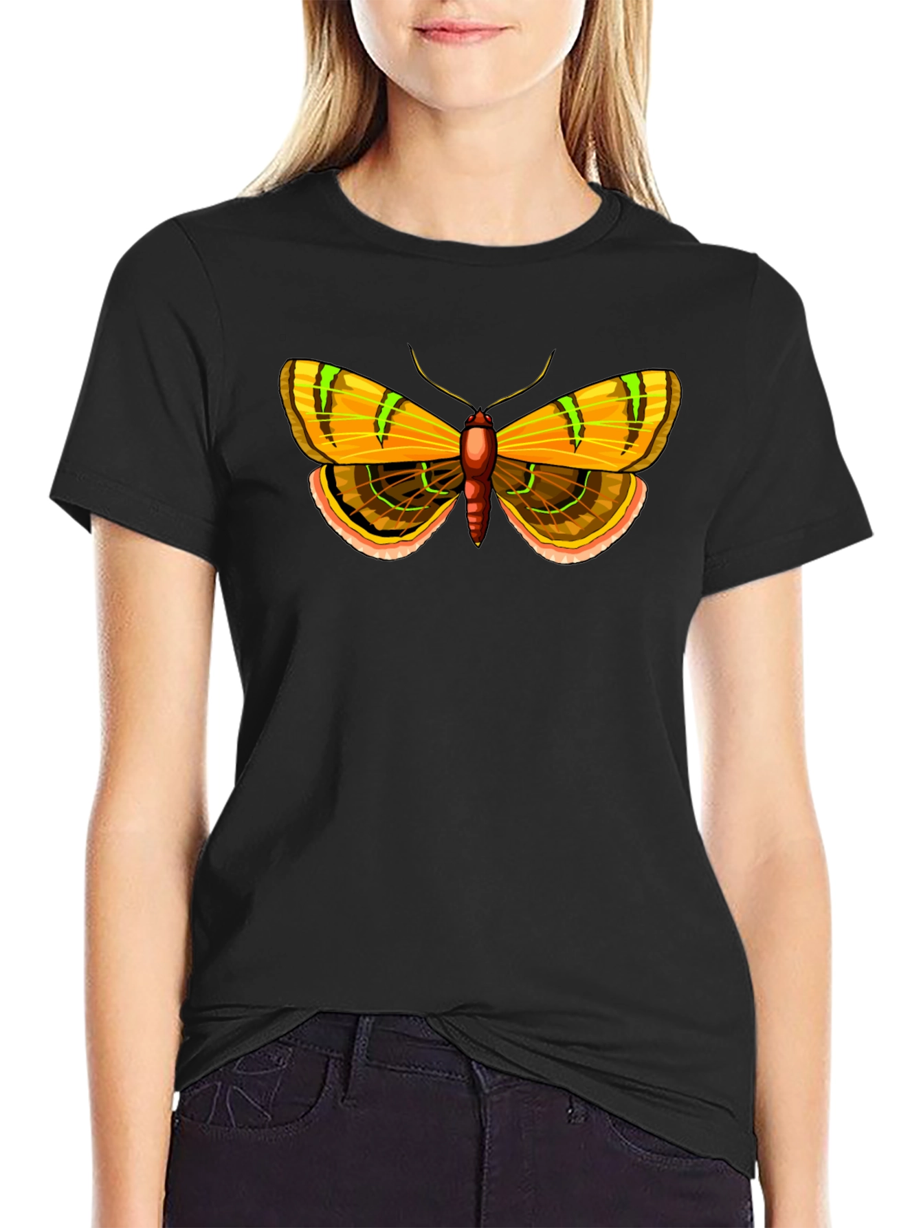 Moth Graphic Tee - Unique Insect Design T-Shirt