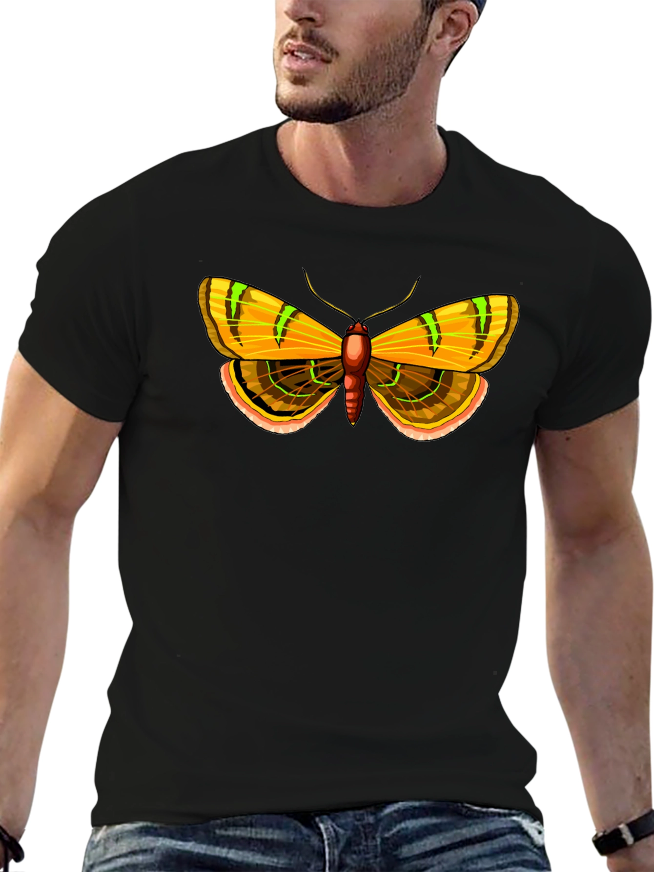 Moth Graphic Tee - Unique Insect Design T-Shirt