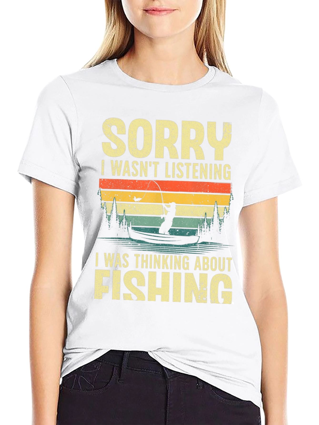 Sorry Fishing Graphic T-Shirt