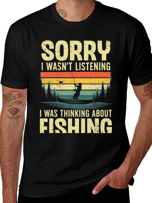 Sorry Fishing Graphic T-Shirt