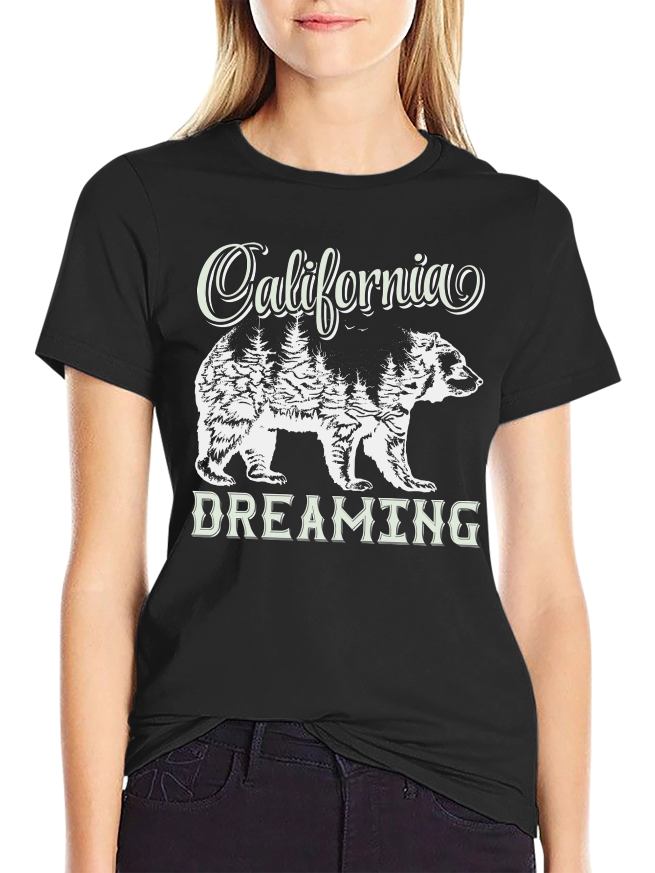 California Dreaming Bear Graphic T-Shirt