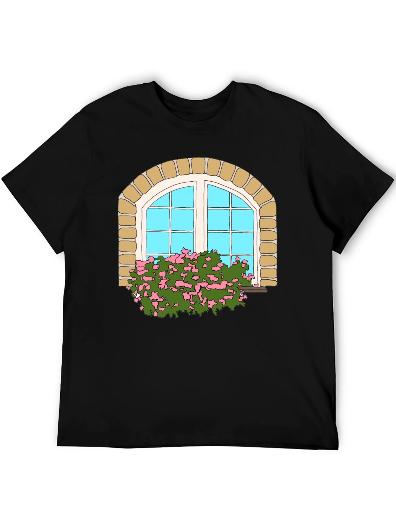 Arched Window Graphic Tee - Unique Design