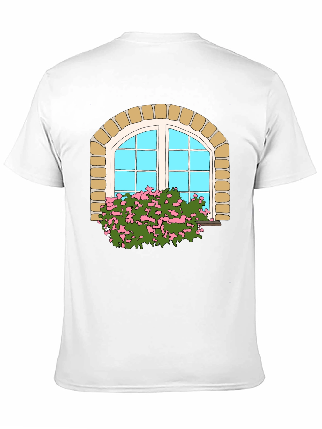 Arched Window Graphic Tee - Unique Design