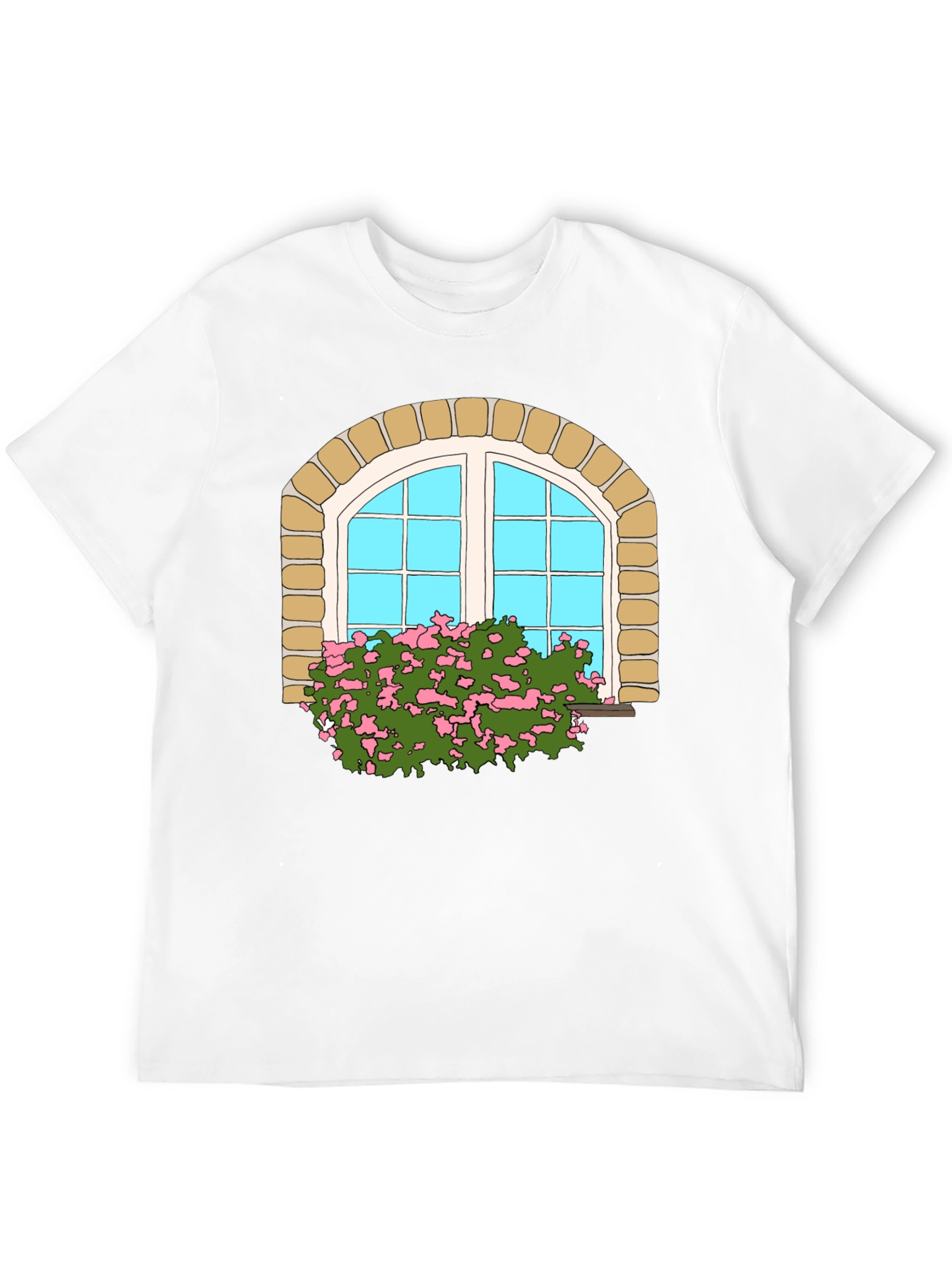 Arched Window Graphic Tee - Unique Design