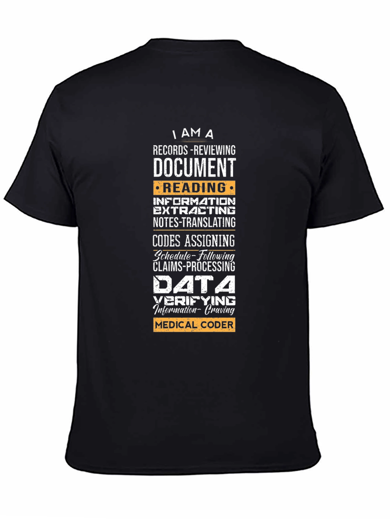 Medical Coder Graphic T-Shirt - Data Verifying