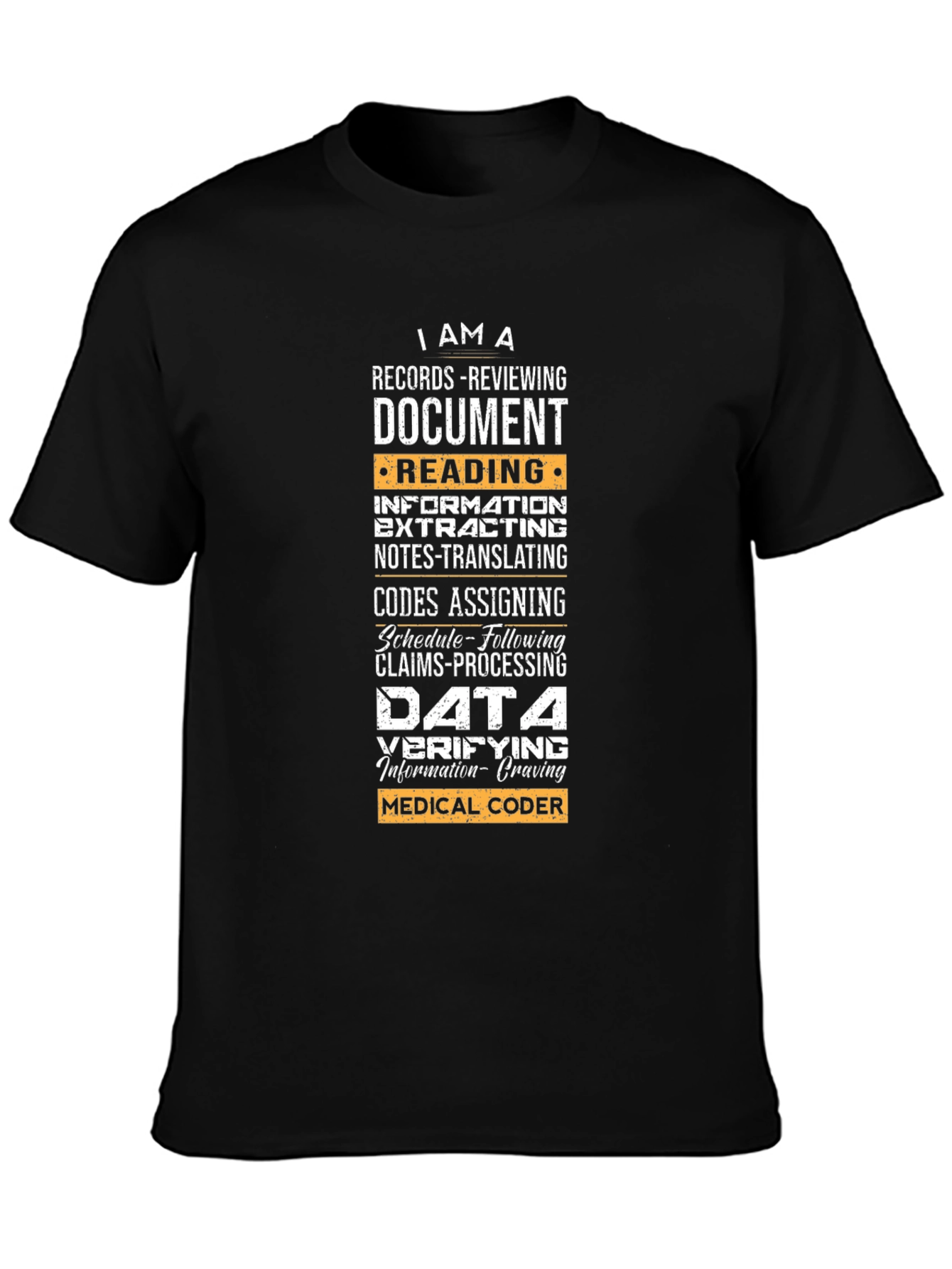 Medical Coder Graphic T-Shirt - Data Verifying