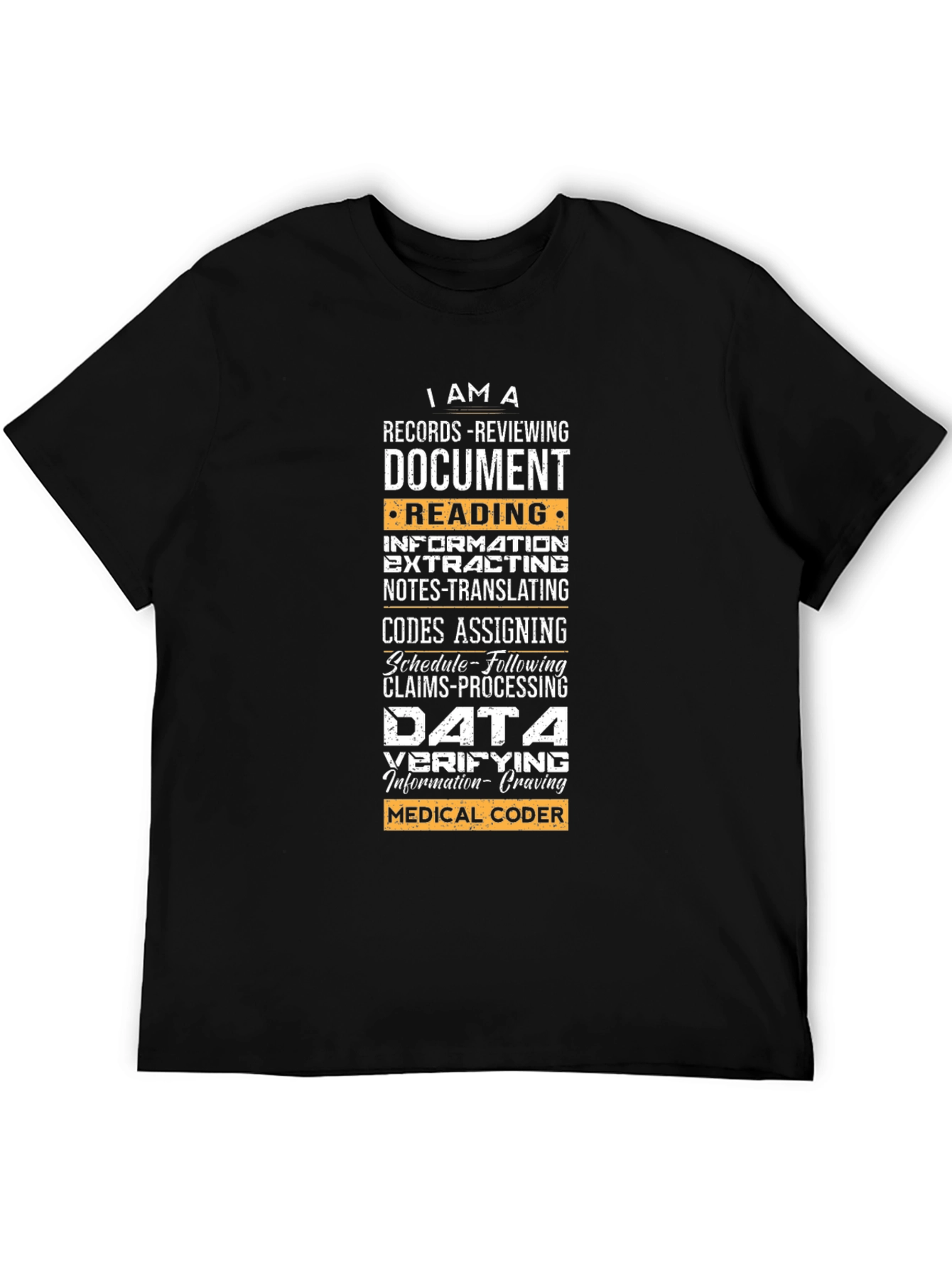 Medical Coder Graphic T-Shirt - Data Verifying