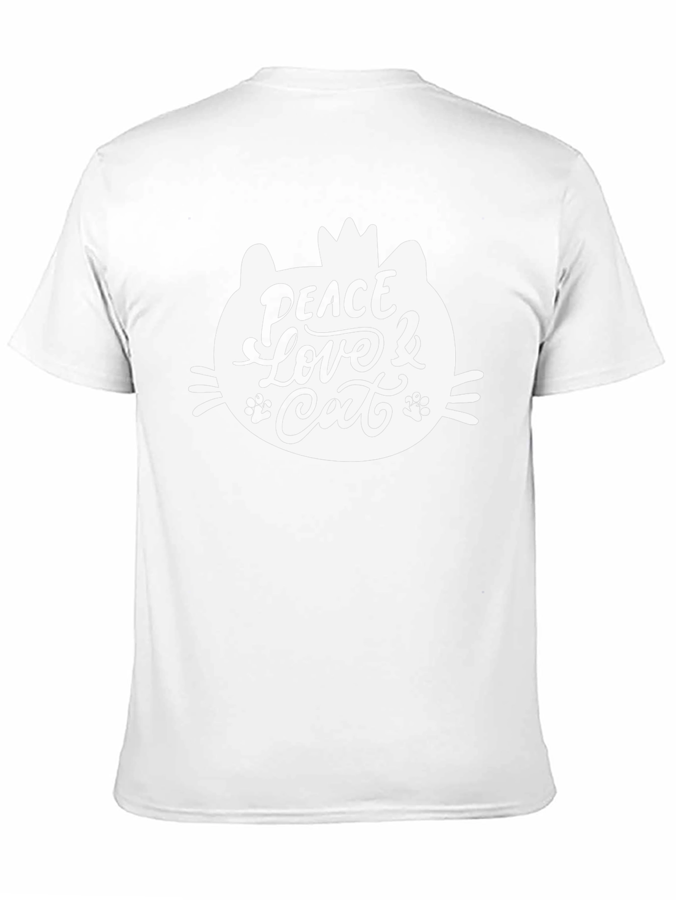 Peace Love Cat T-Shirt - Cute Graphic Tee