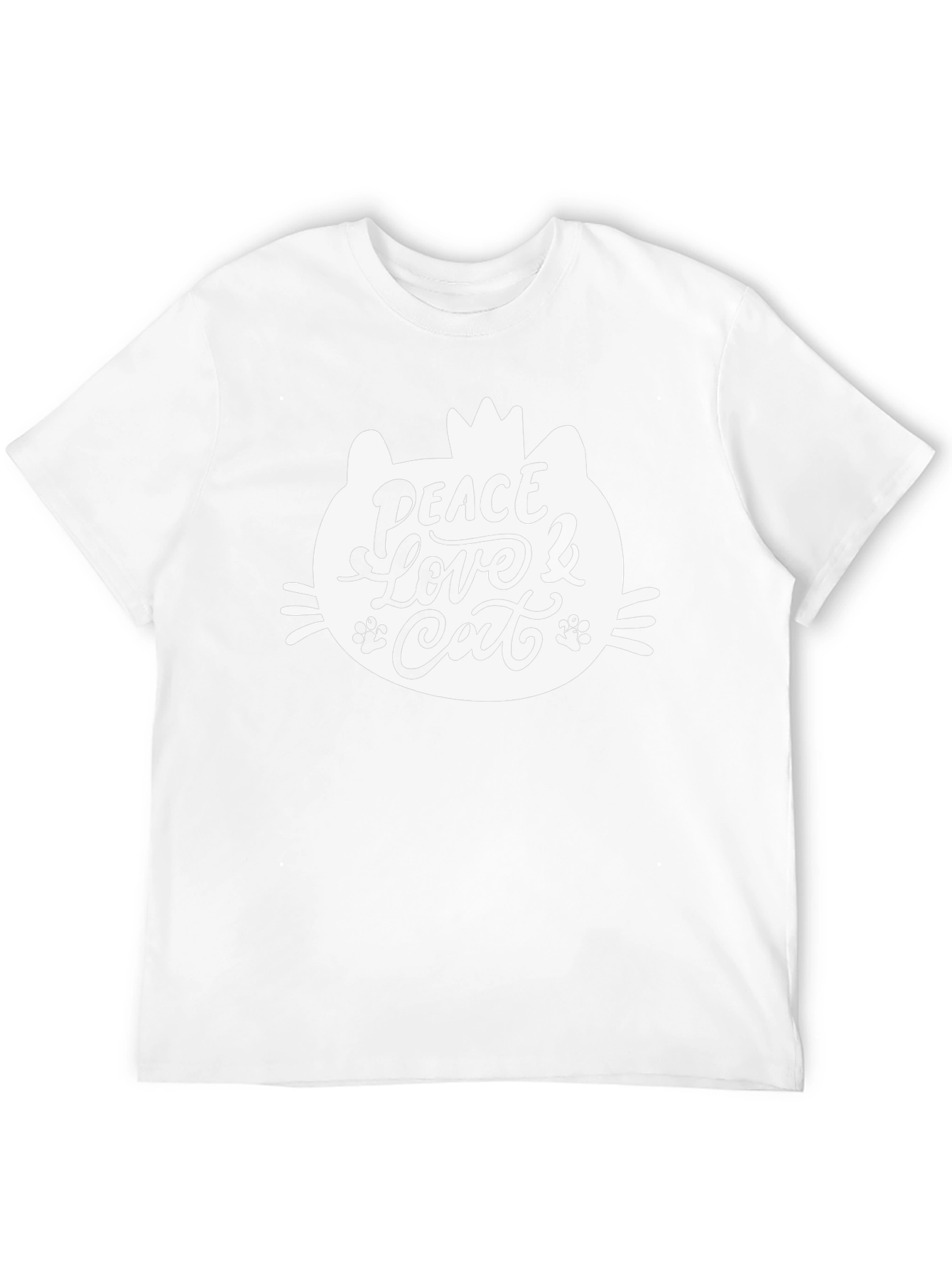 Peace Love Cat T-Shirt - Cute Graphic Tee