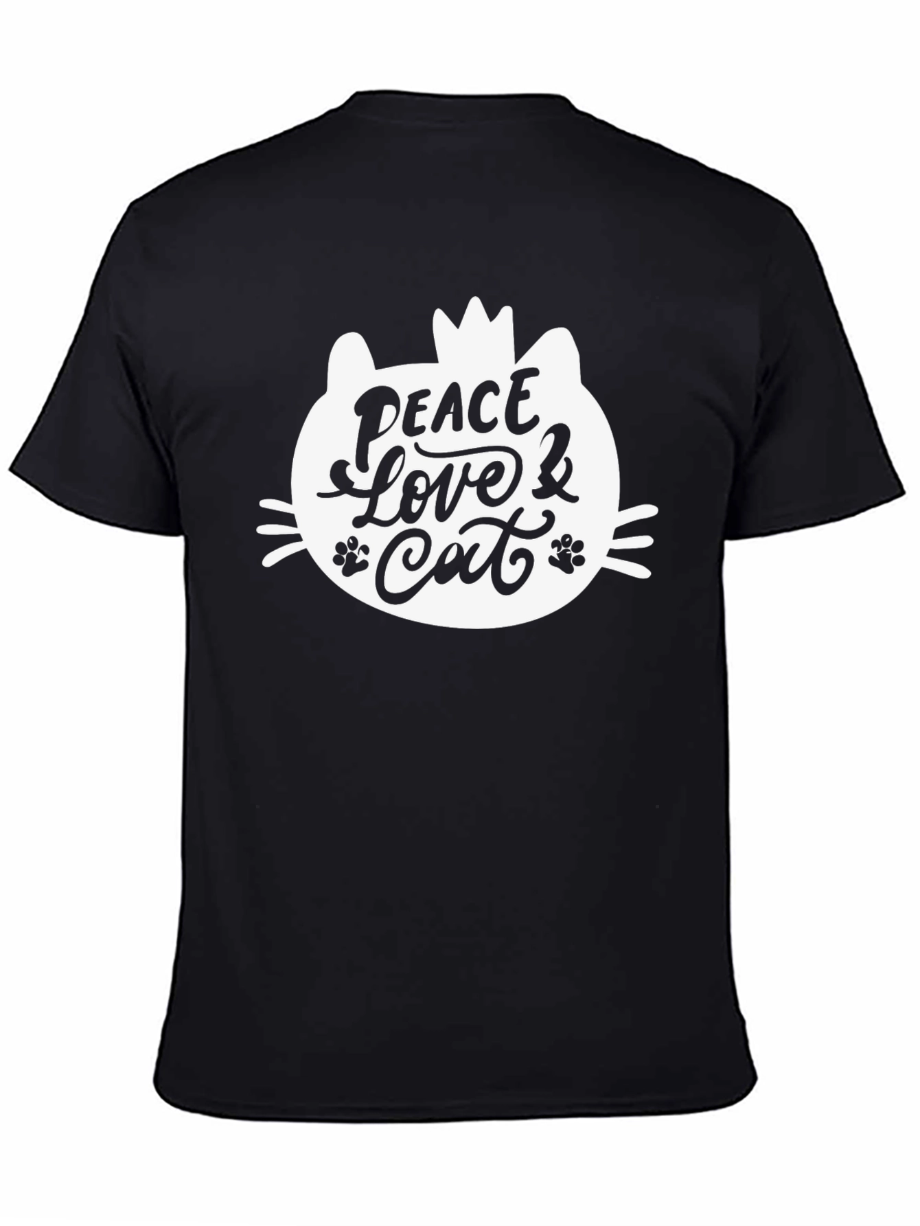 Peace Love Cat T-Shirt - Cute Graphic Tee
