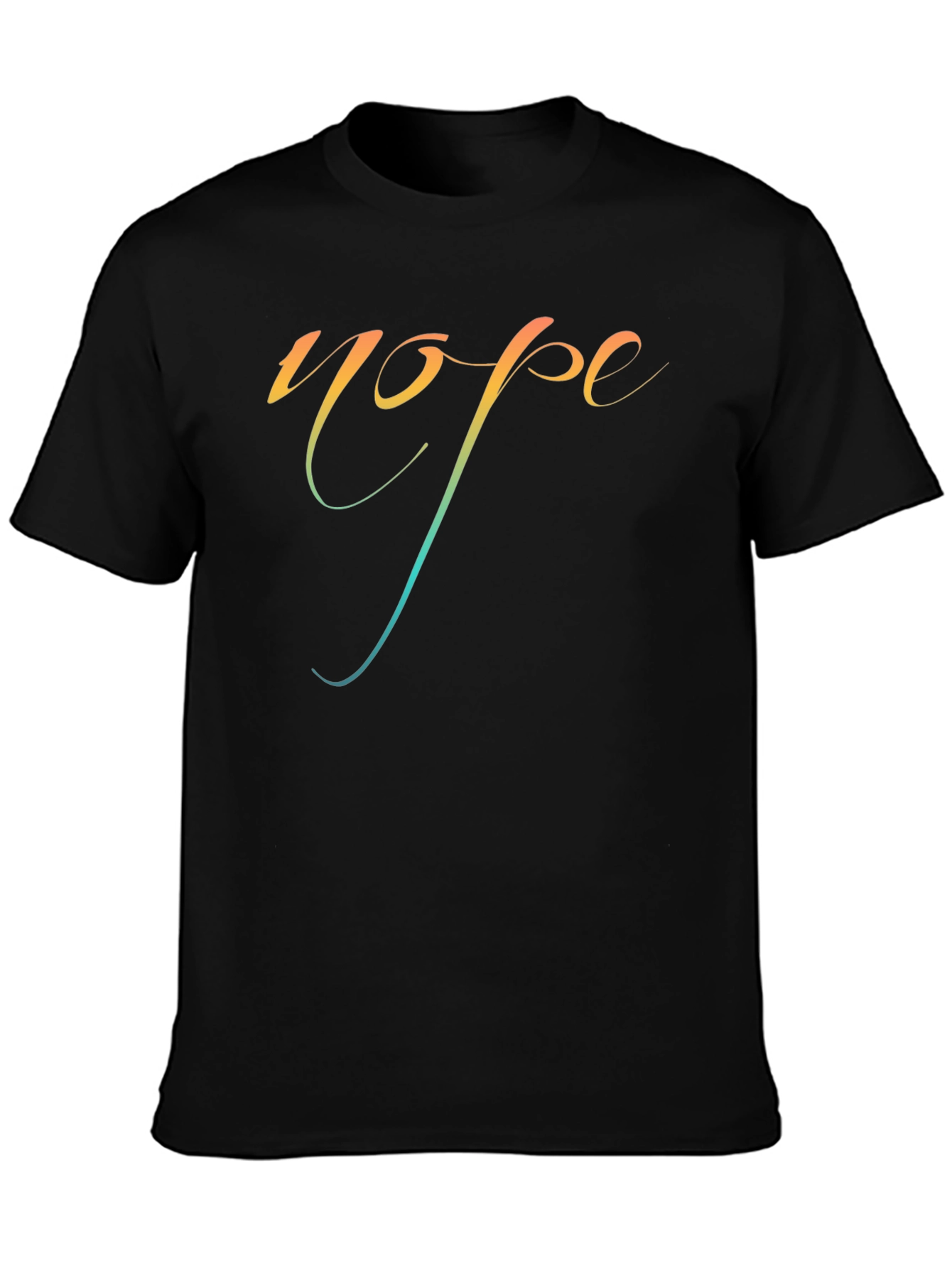 Gradient Hope Graphic Black T-Shirt