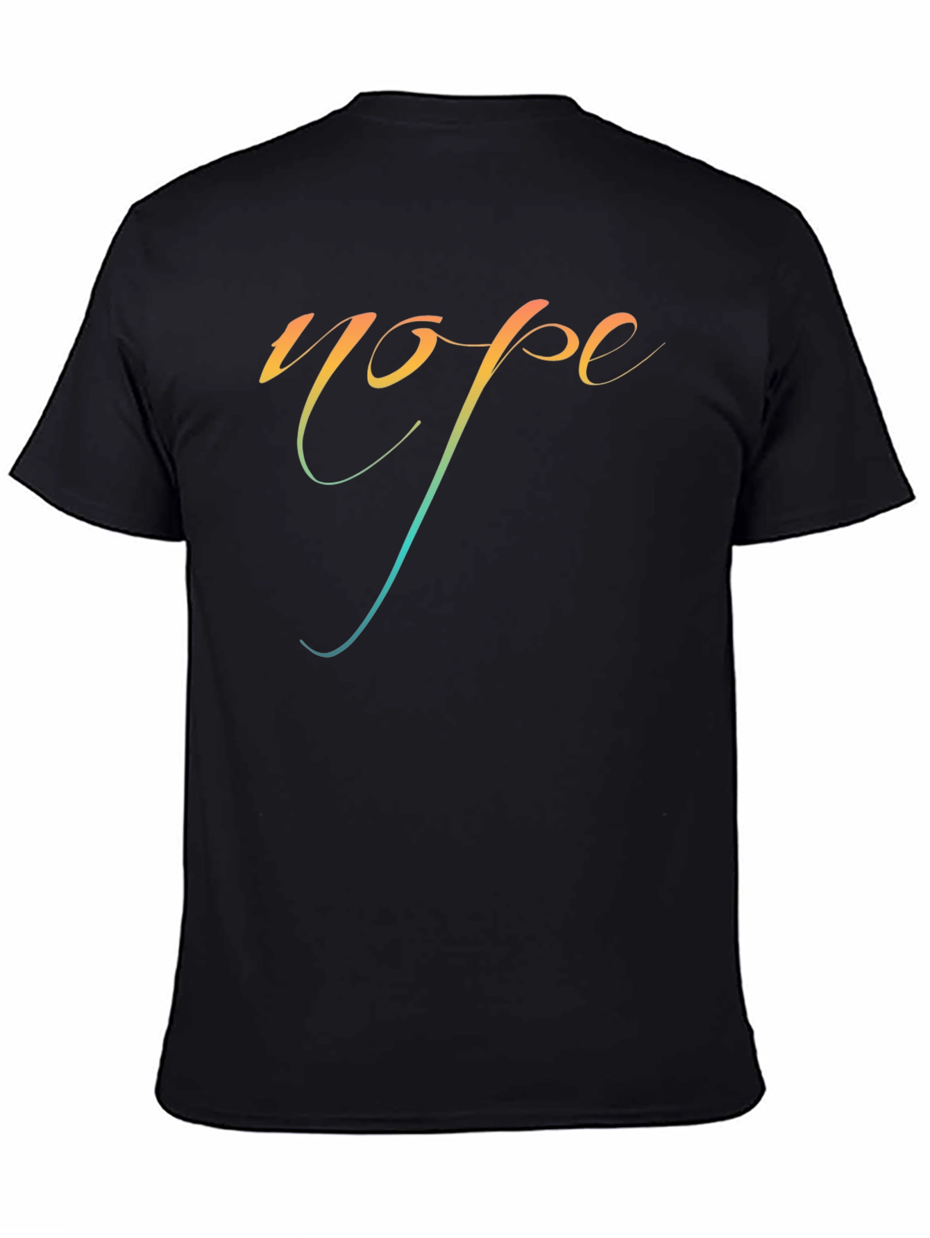 Gradient Hope Graphic Black T-Shirt