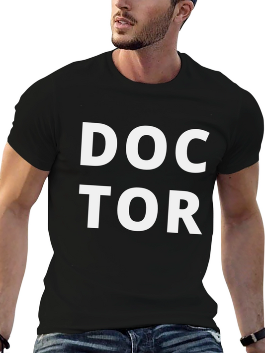 Doctor Graphic T-Shirt - Black Cotton Blend