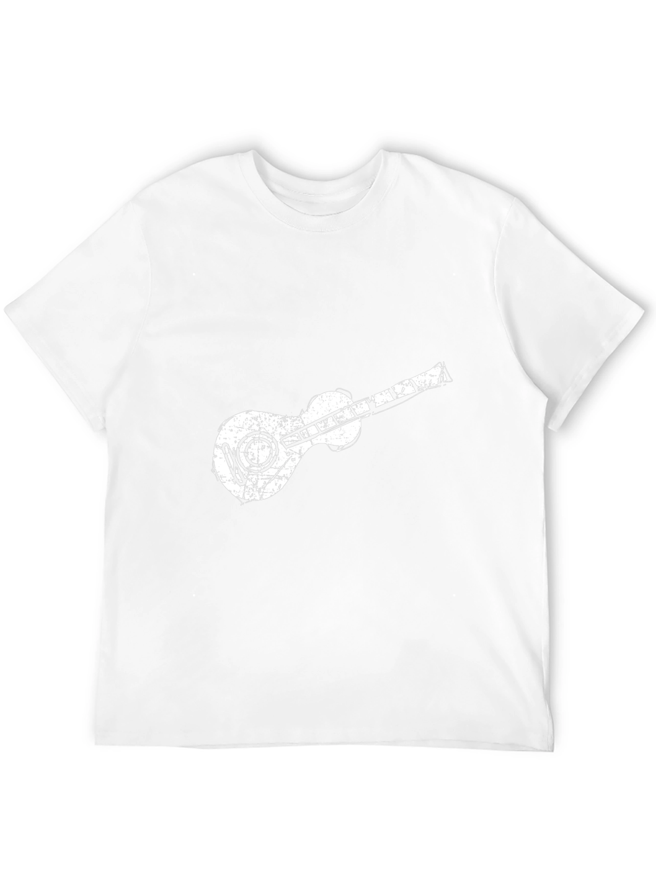 Distressed Guitar Graphic T-Shirt - Black