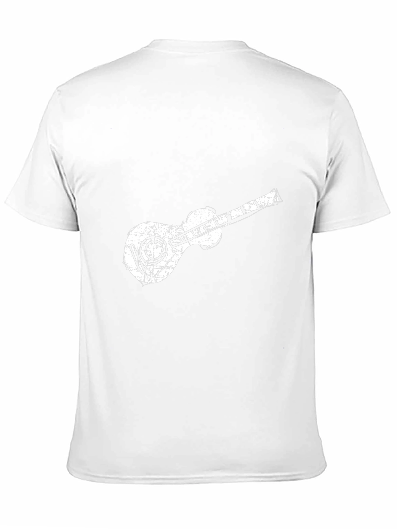 Distressed Guitar Graphic T-Shirt - Black