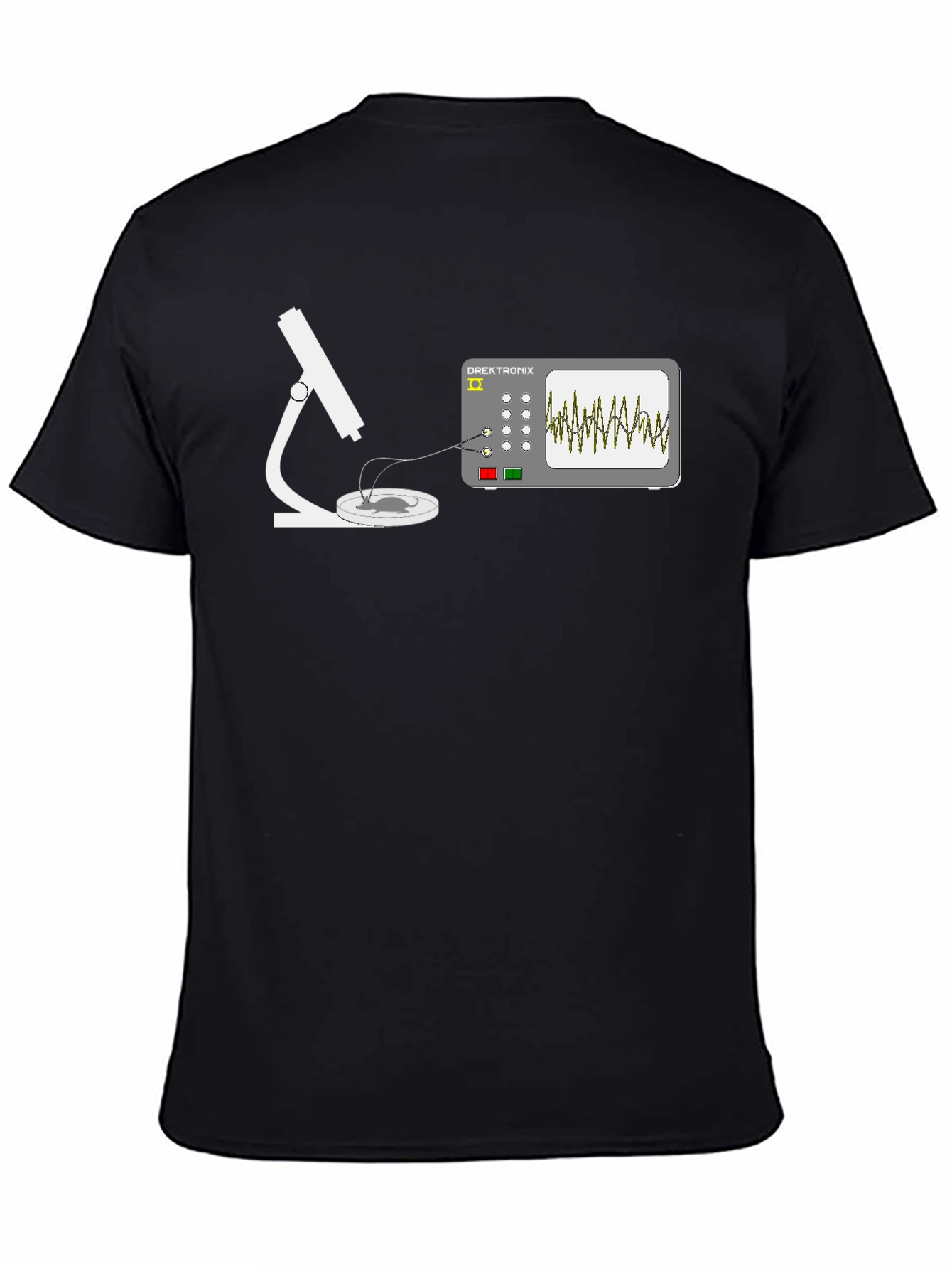 Lab Science T-Shirt: Microscope & Oscilloscope Design