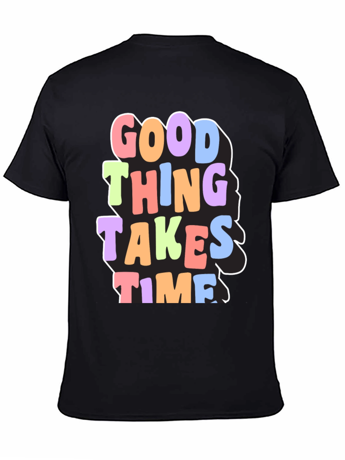 Good Things Take Time Graphic Tee - Black