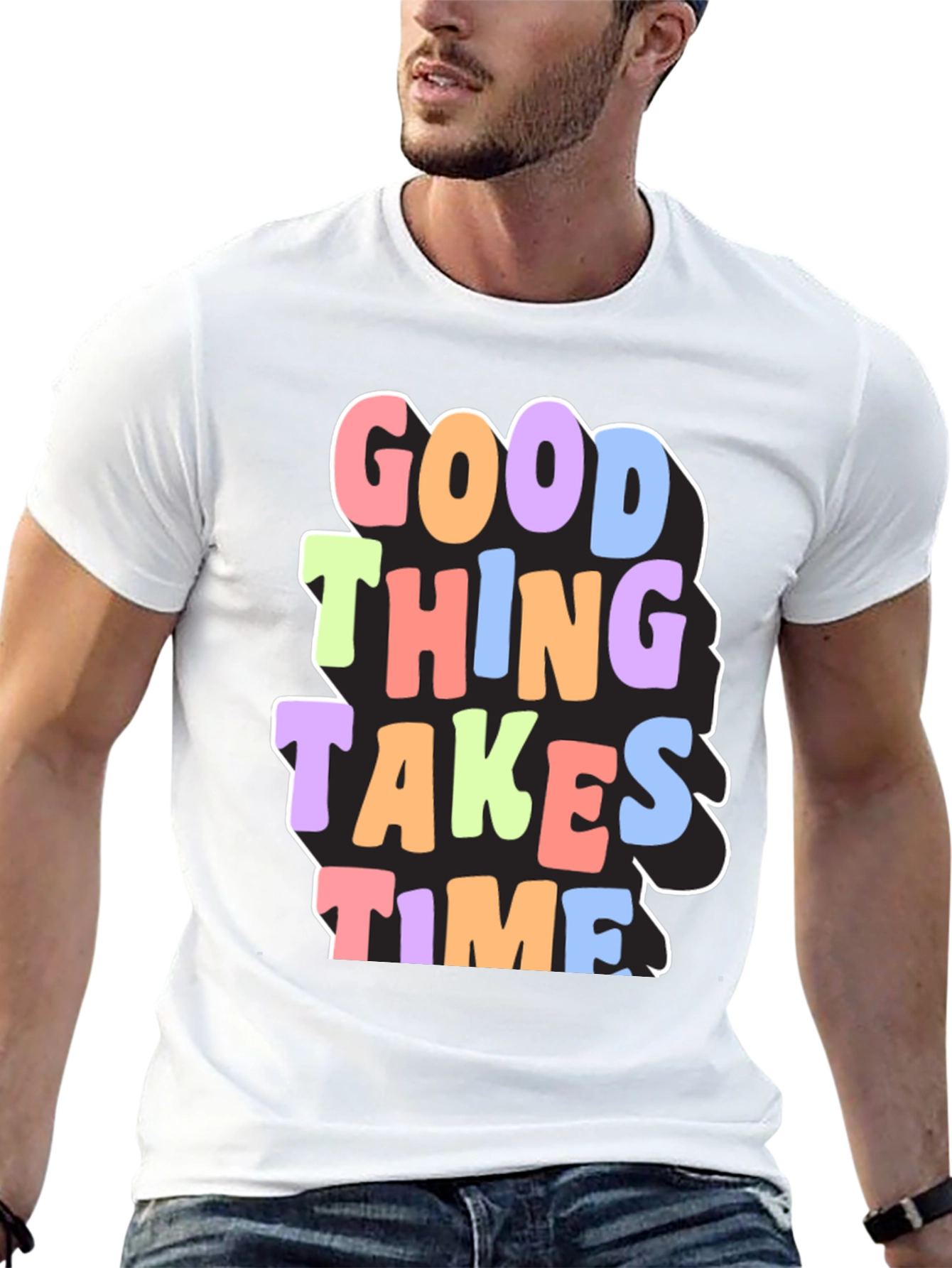 Good Things Take Time Graphic Tee - Black