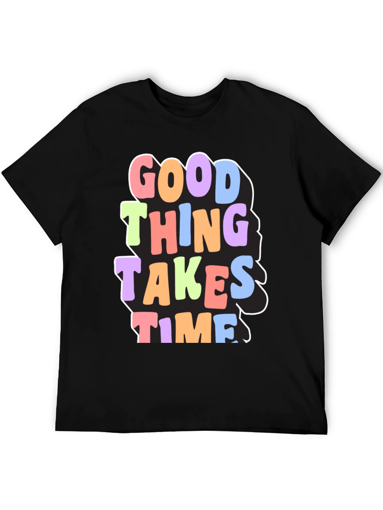 Good Things Take Time Graphic Tee - Black