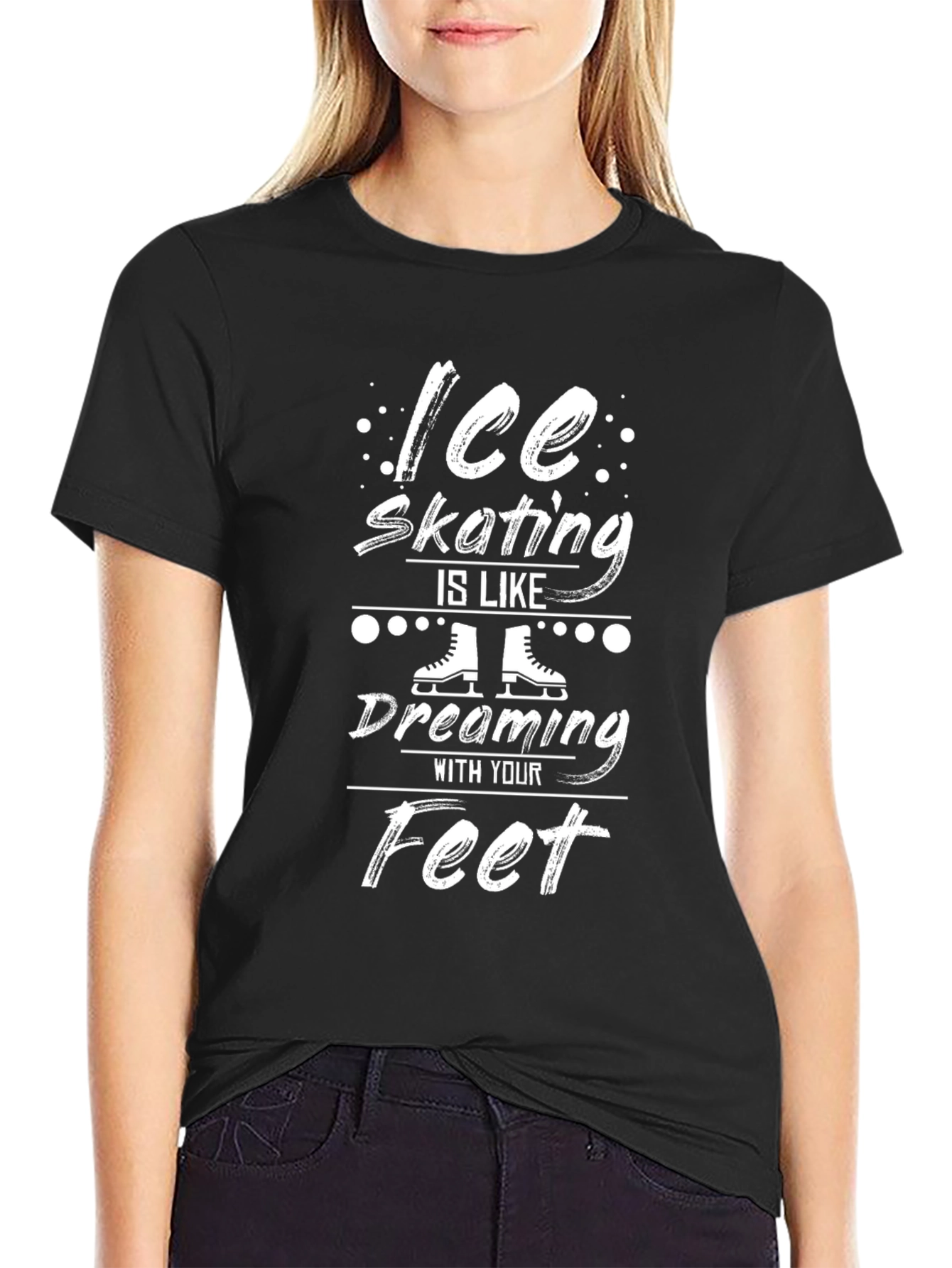 Ice Skating Dreaming Feet Graphic Tee