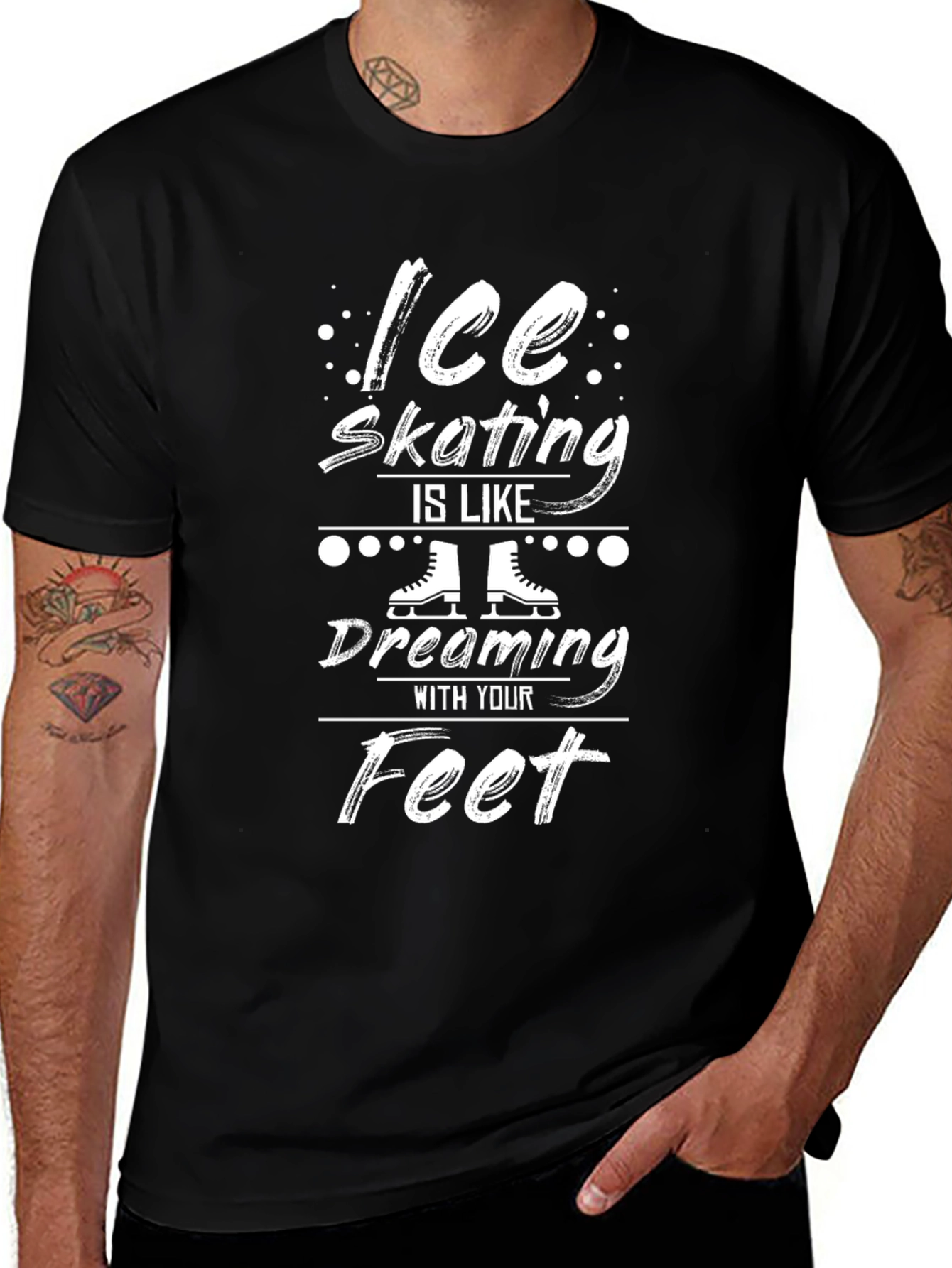 Ice Skating Dreaming Feet Graphic Tee