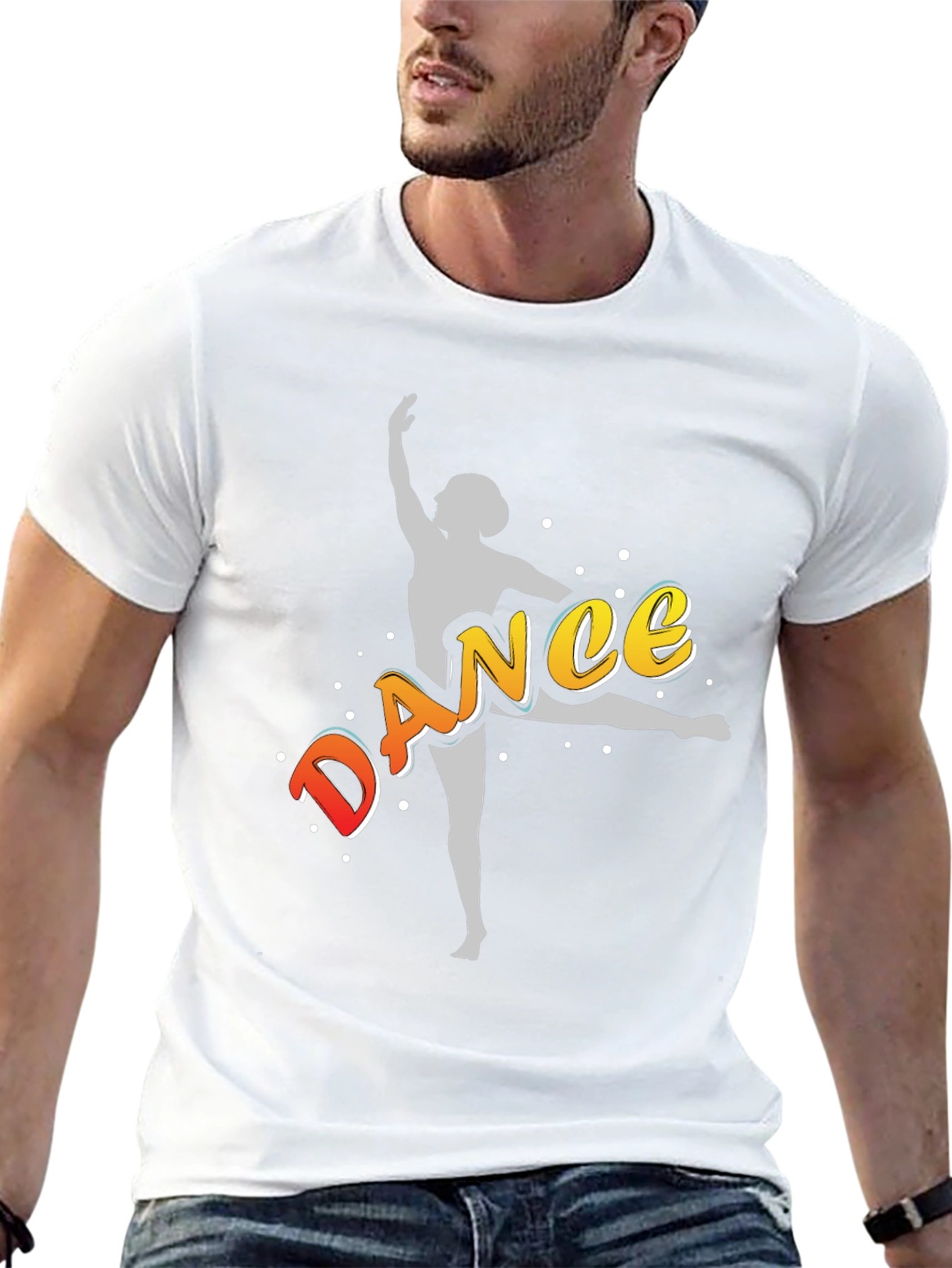 Dance Graphic T-Shirt - Black Cotton Blend Tee