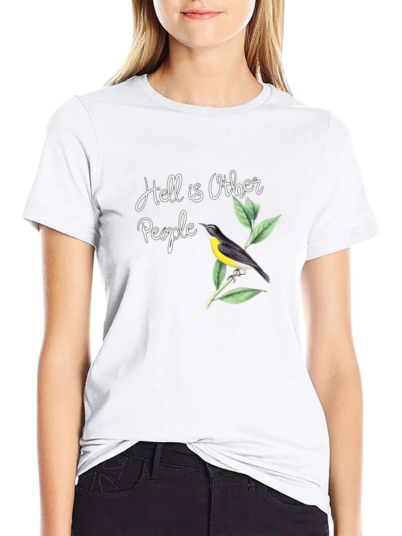 Hell is Other People Bird T-Shirt