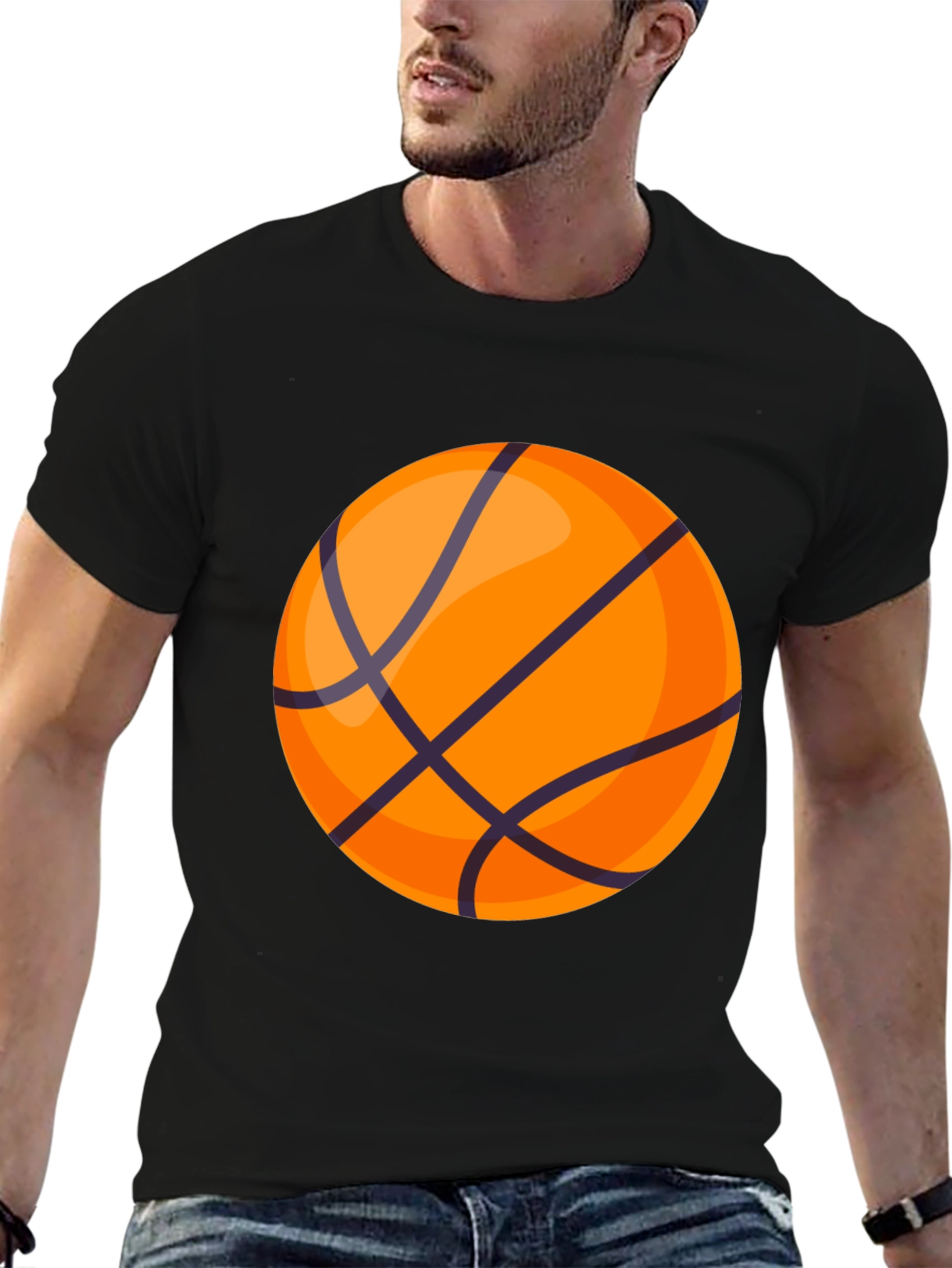 Basketball Graphic Black T-Shirt