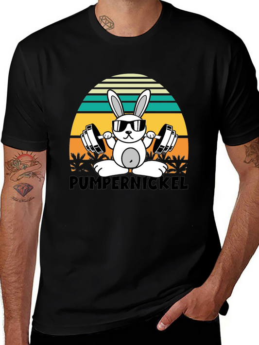 Pumpernickel Bunny Gym T-Shirt - Funny Easter Workout Tee