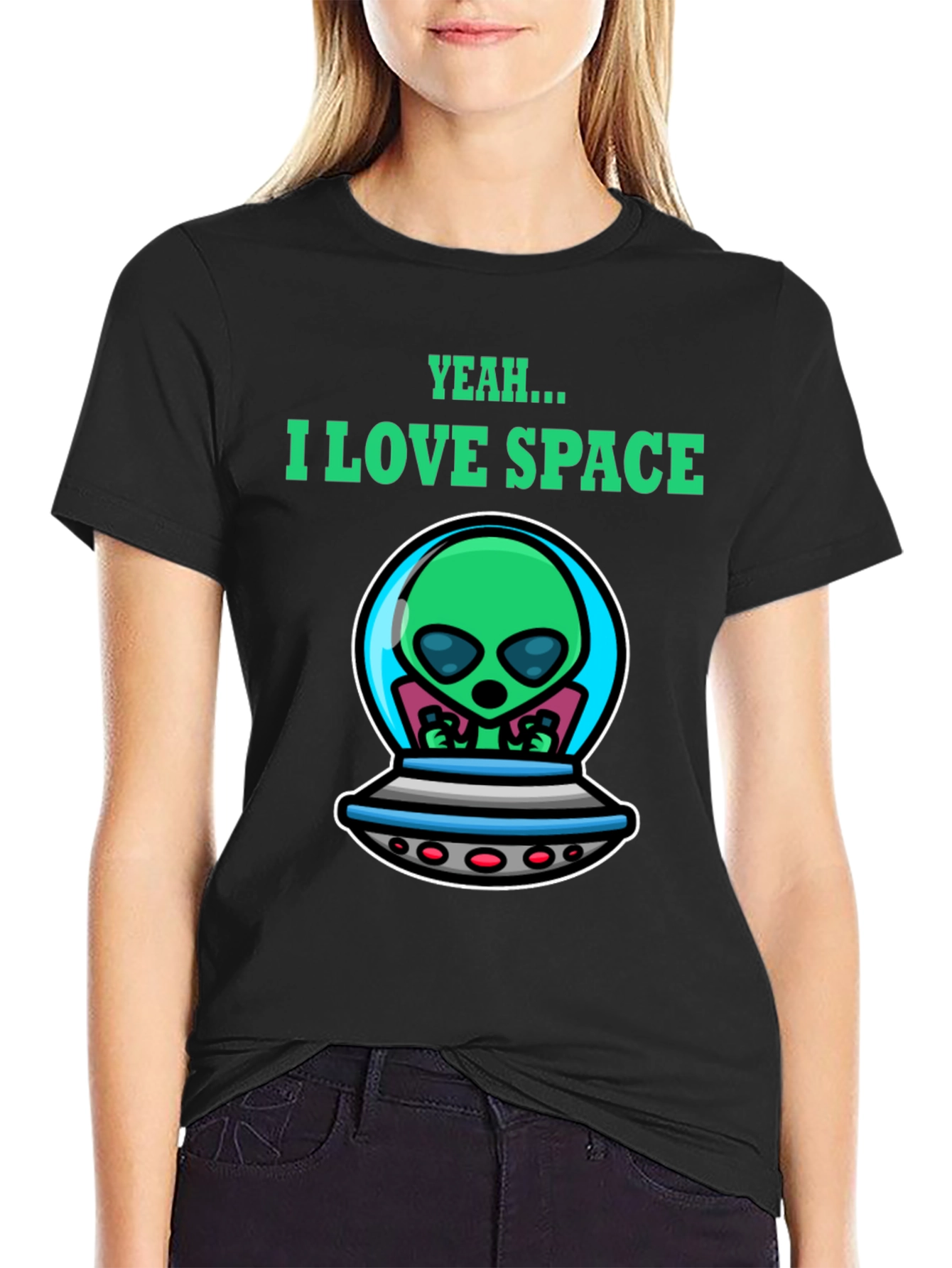 Yeah...I Love Space Alien Graphic T-Shirt